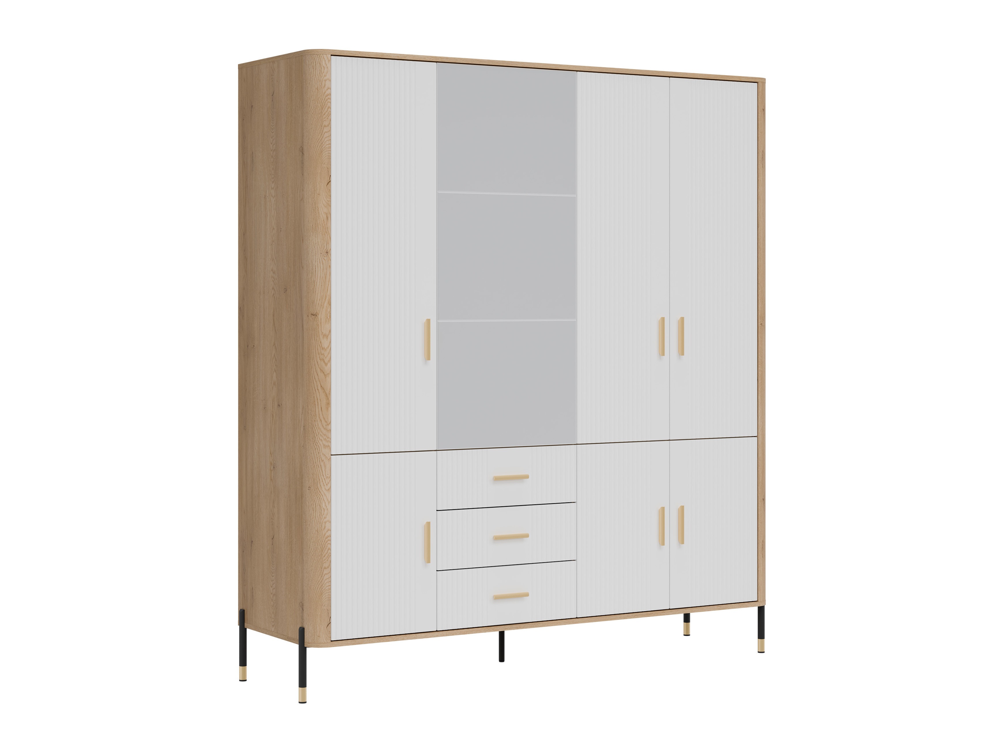 Ντουλάπα Flosora 135 (Άσπρο)