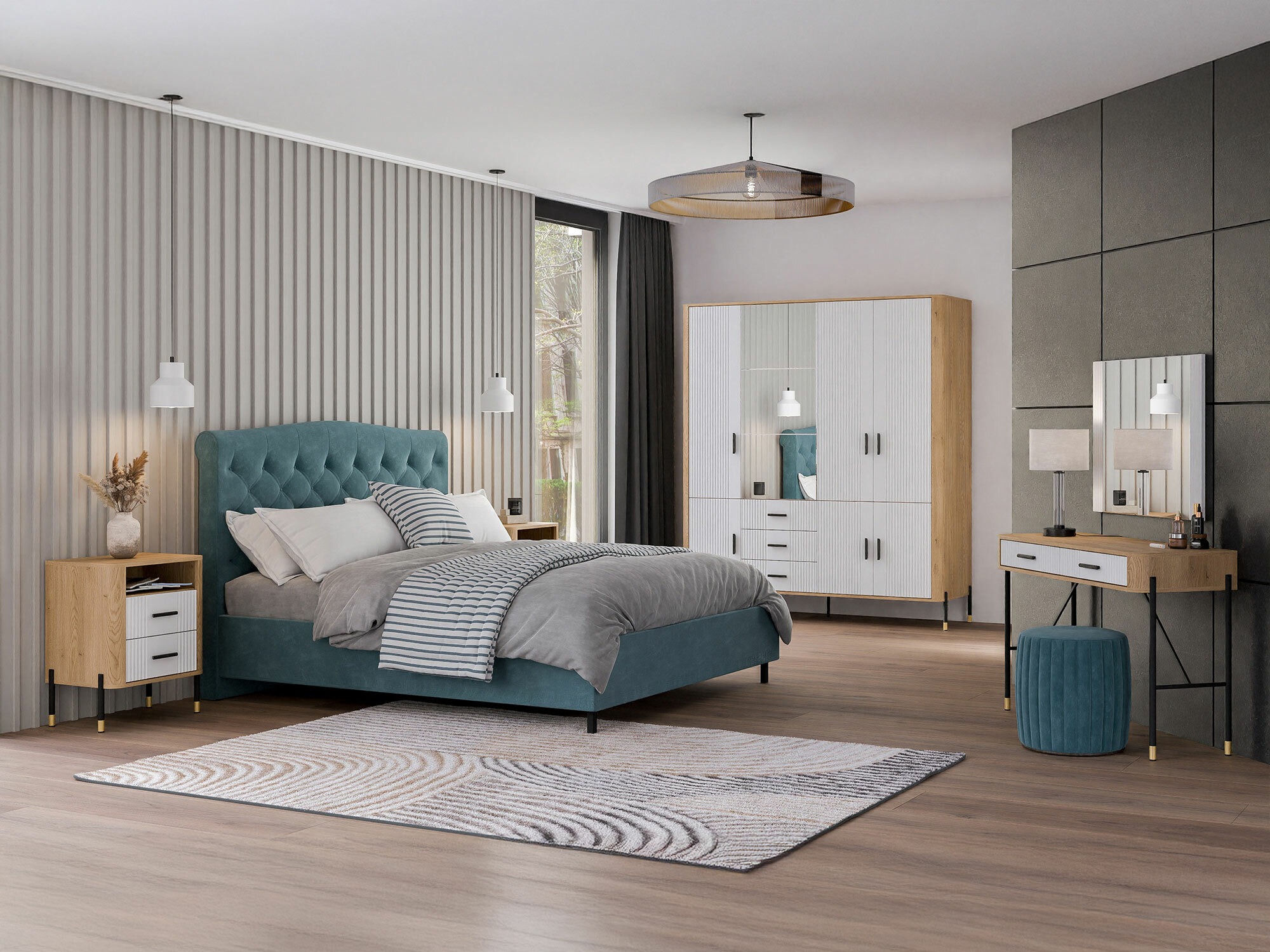 Ντουλάπα Flosora 135 (Άσπρο)