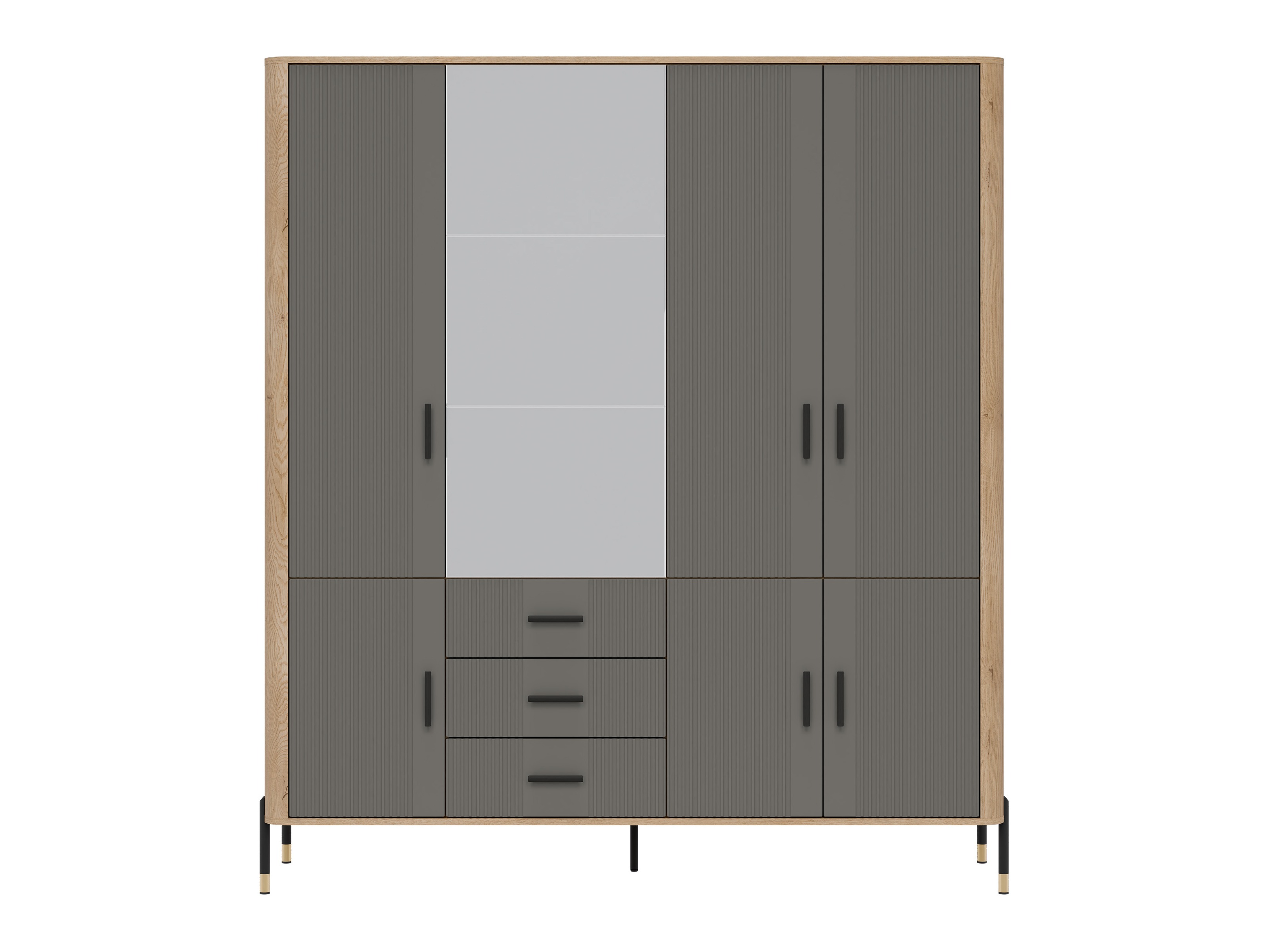 Ντουλάπα Flosora 135 (Γκρι)