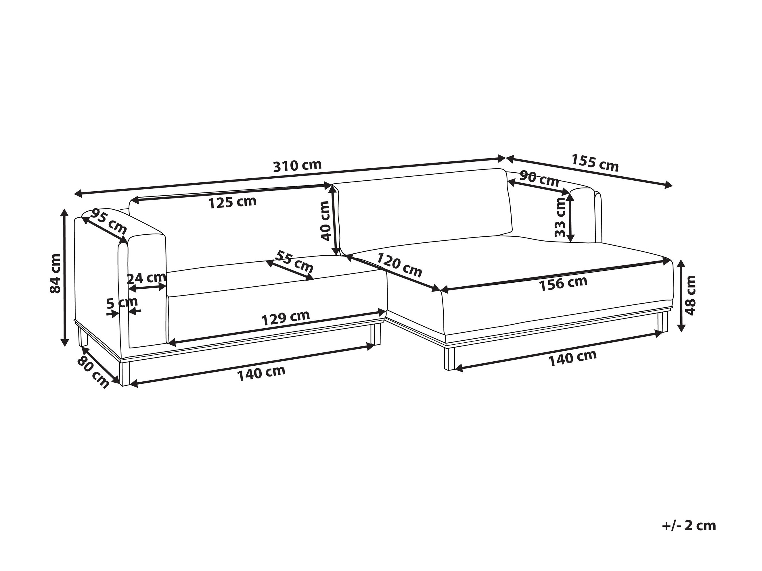 Γωνιακός Καναπές Berwyn 2798 (Ανοιχτό μπεζ)
