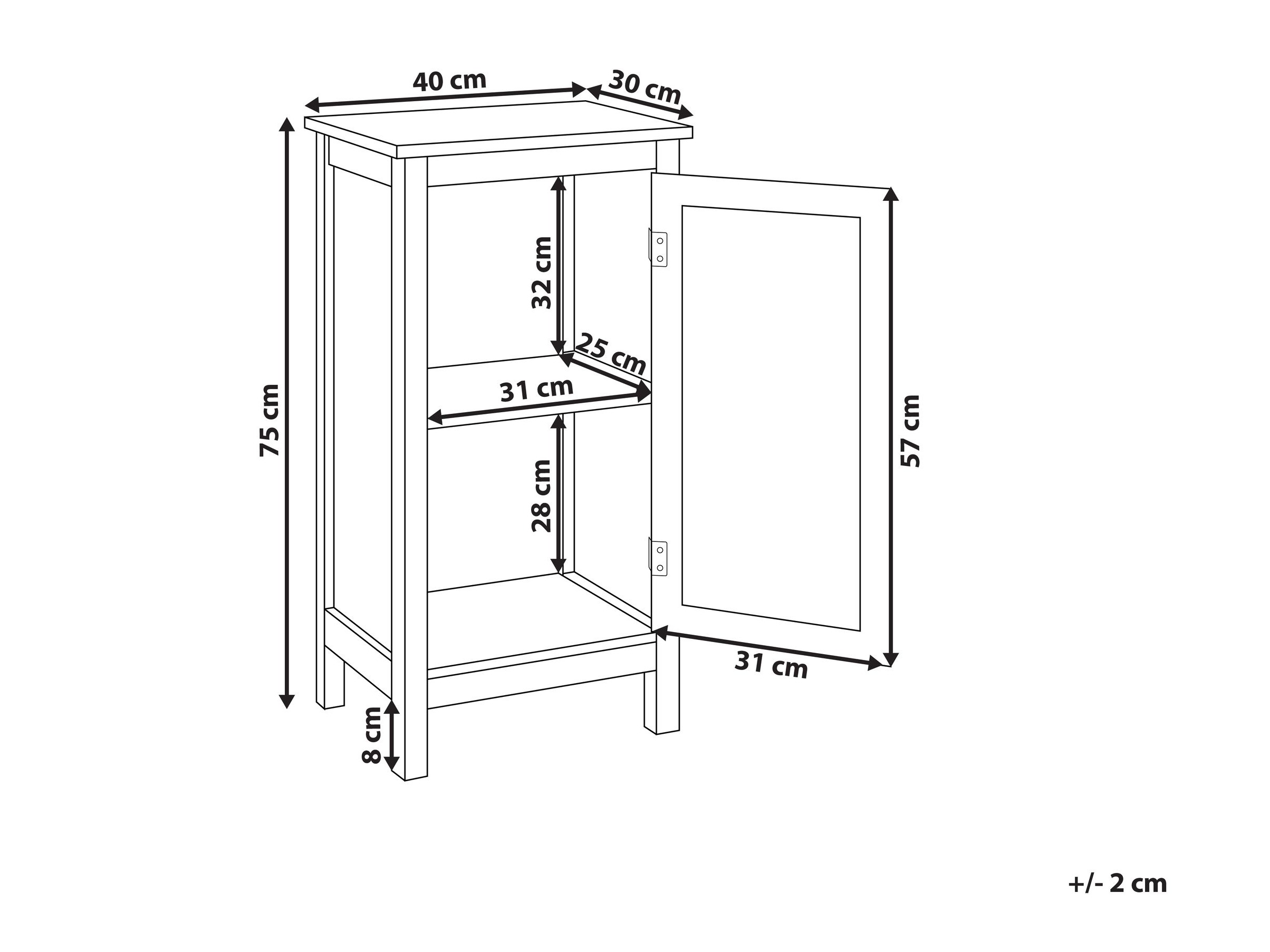 Standing bathroom cabinet Berwyn 2801