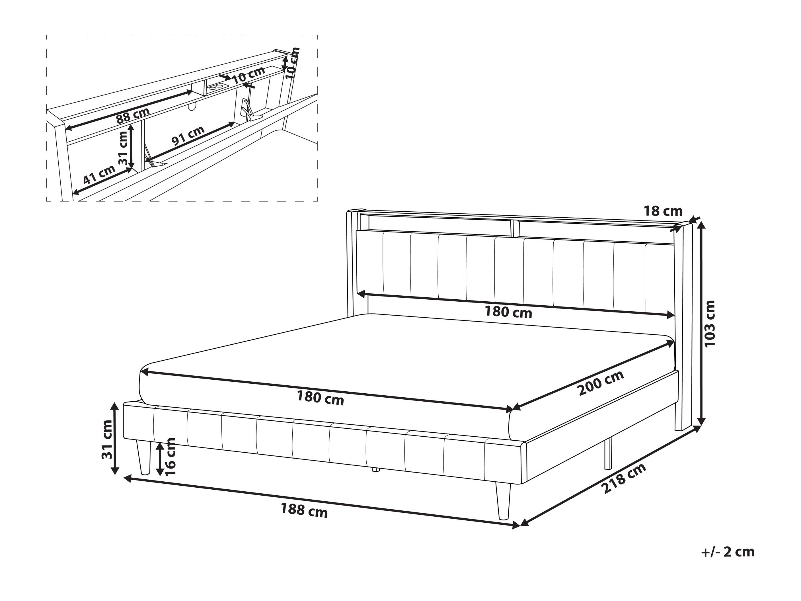Bed Berwyn 2804 (Beige)