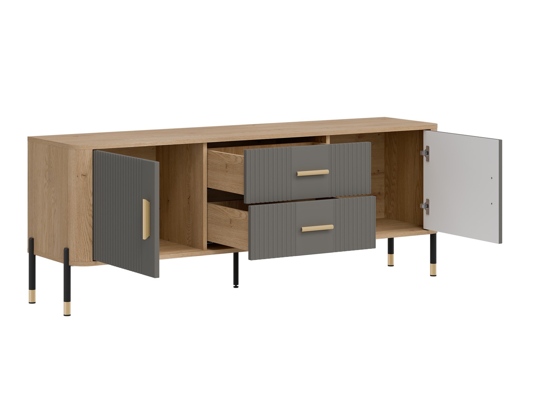 Σετ επίπλων σαλονιού Flosora 147 (Γκρι)