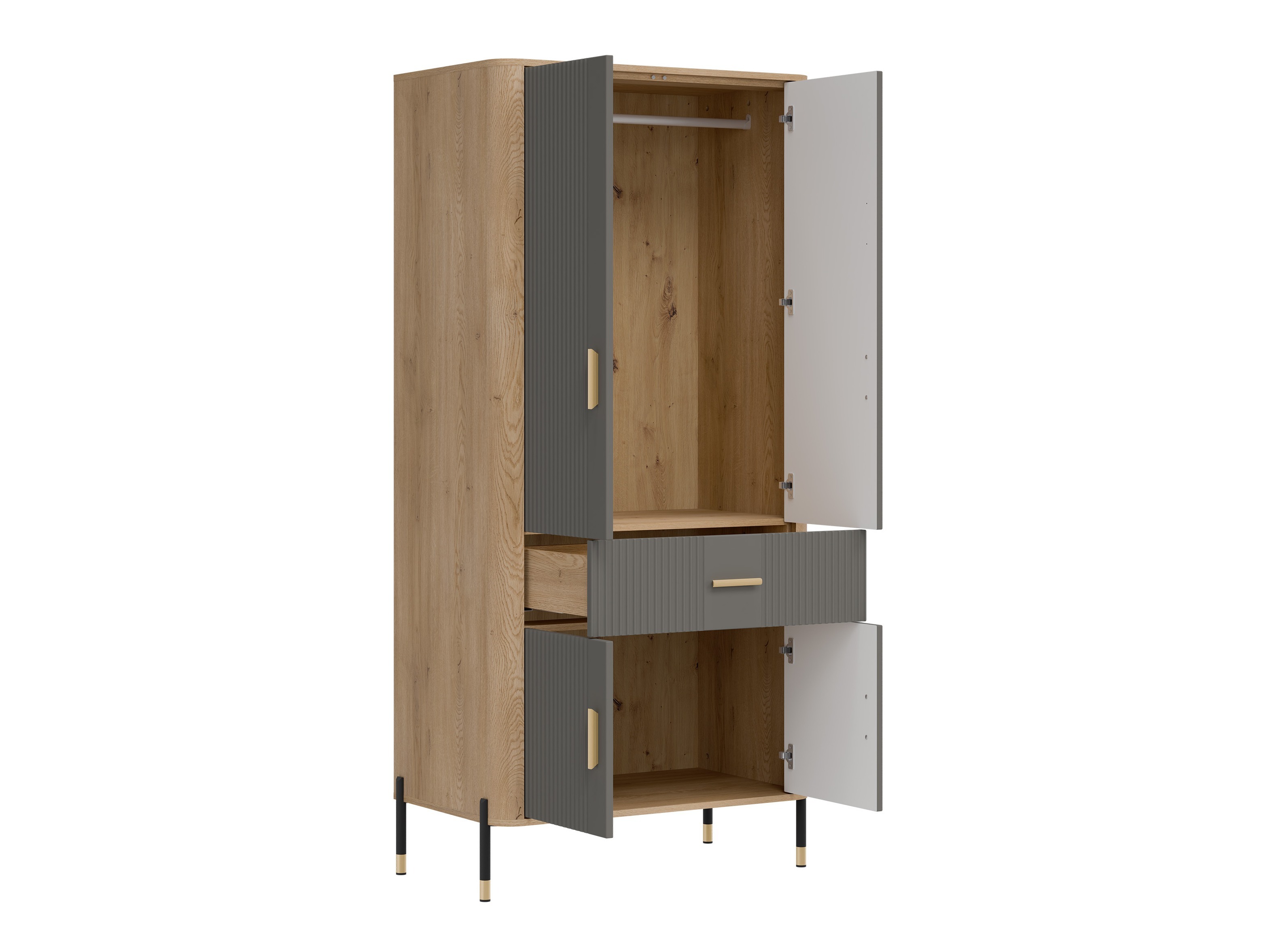 Σετ επίπλων σαλονιού Flosora 149 (Γκρι)