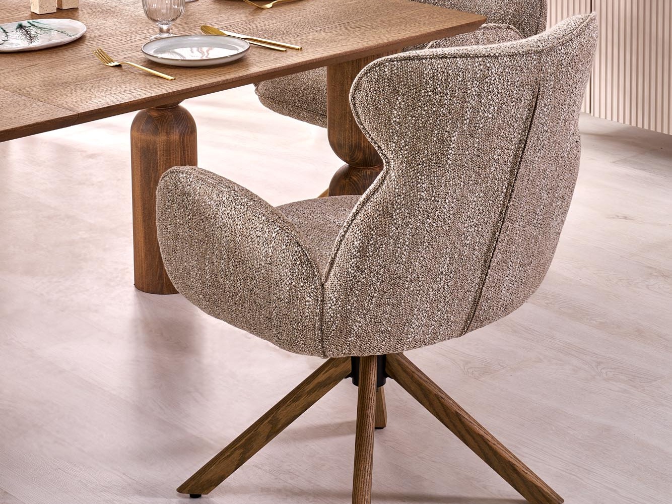 Chair Houston 2041 (Beige + Light wood)