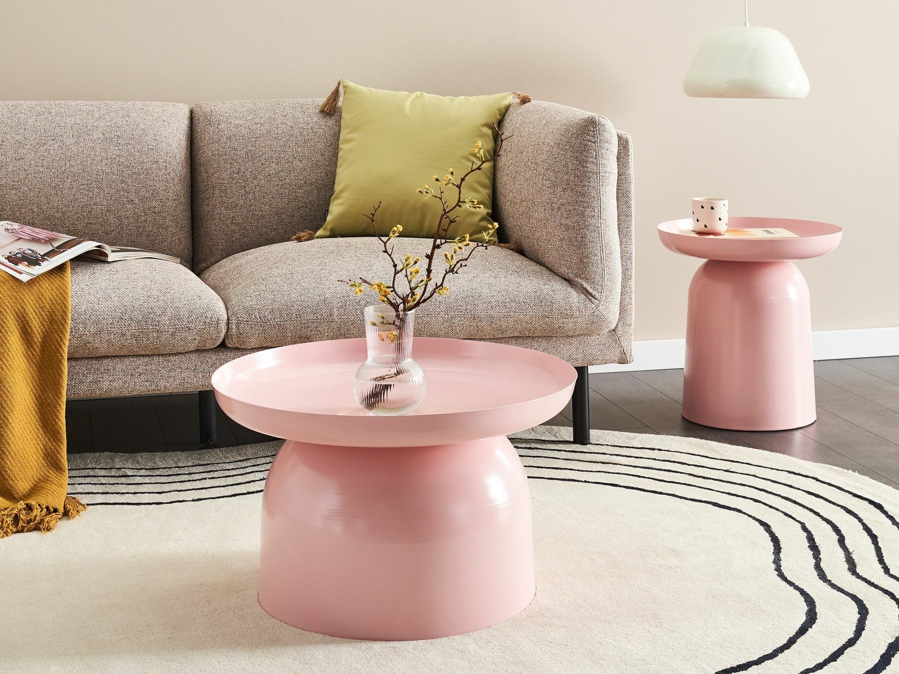 Τραπεζάκι σαλονιού Berwyn 2820 (Ροζ)