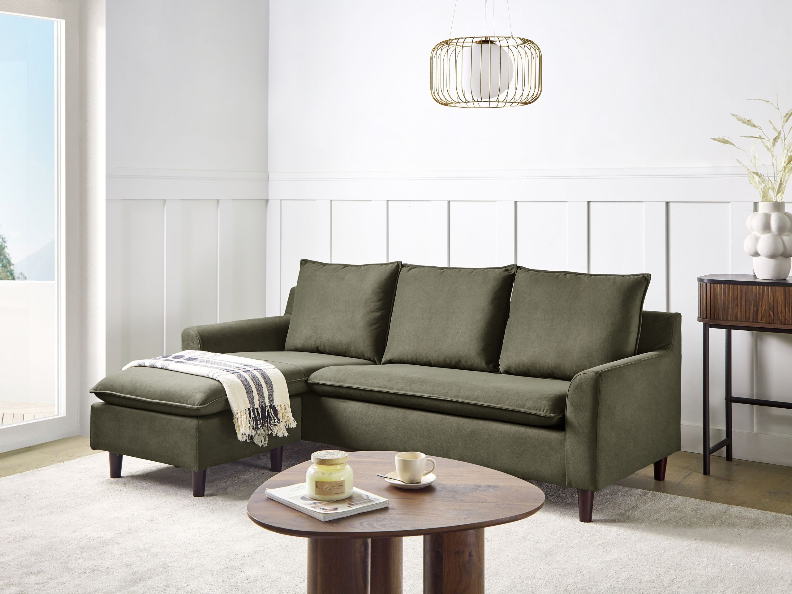 Corner sofa Berwyn 1395 (Dark green)