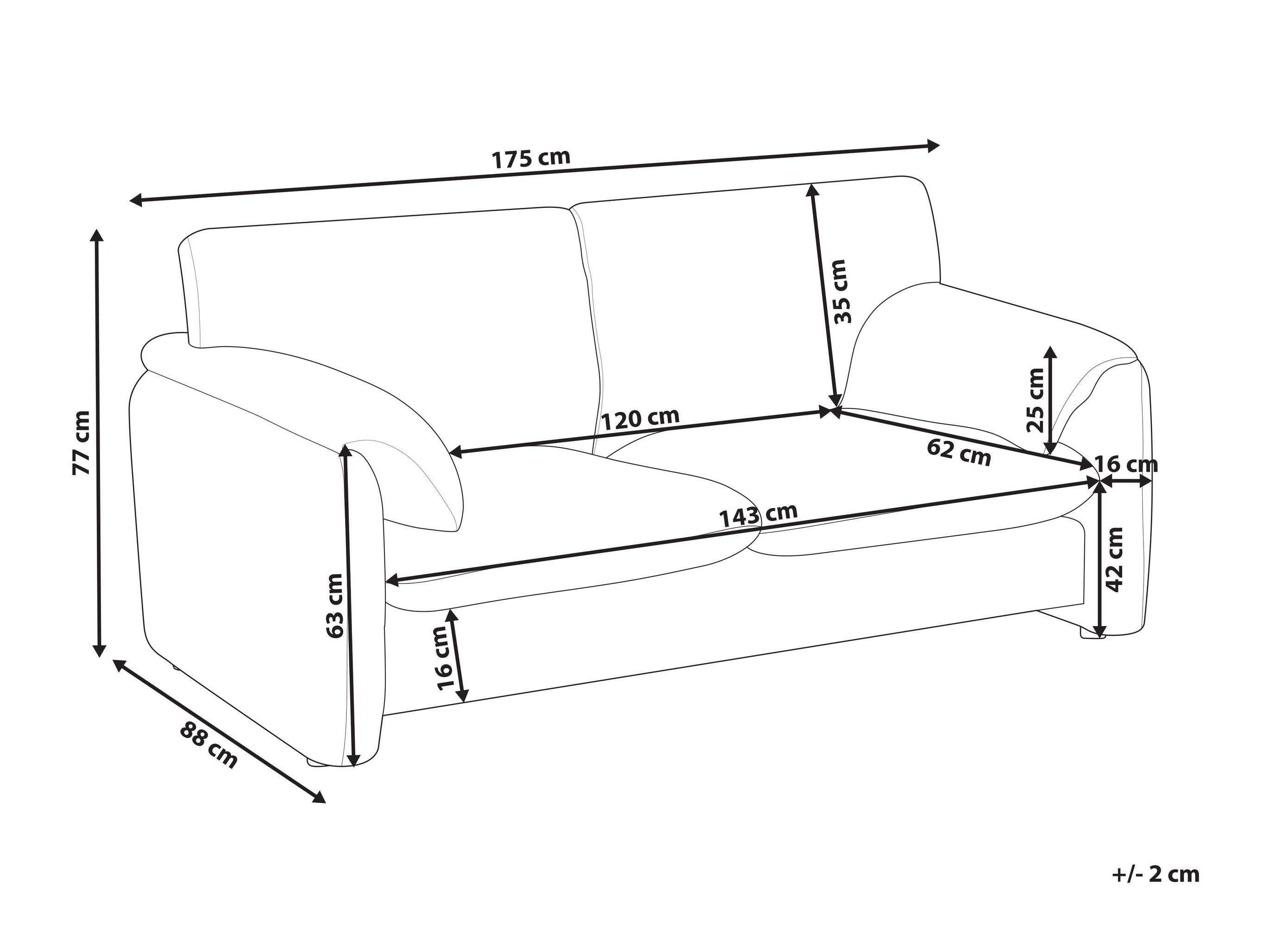 Καναπές Berwyn 2824 (Taupe)