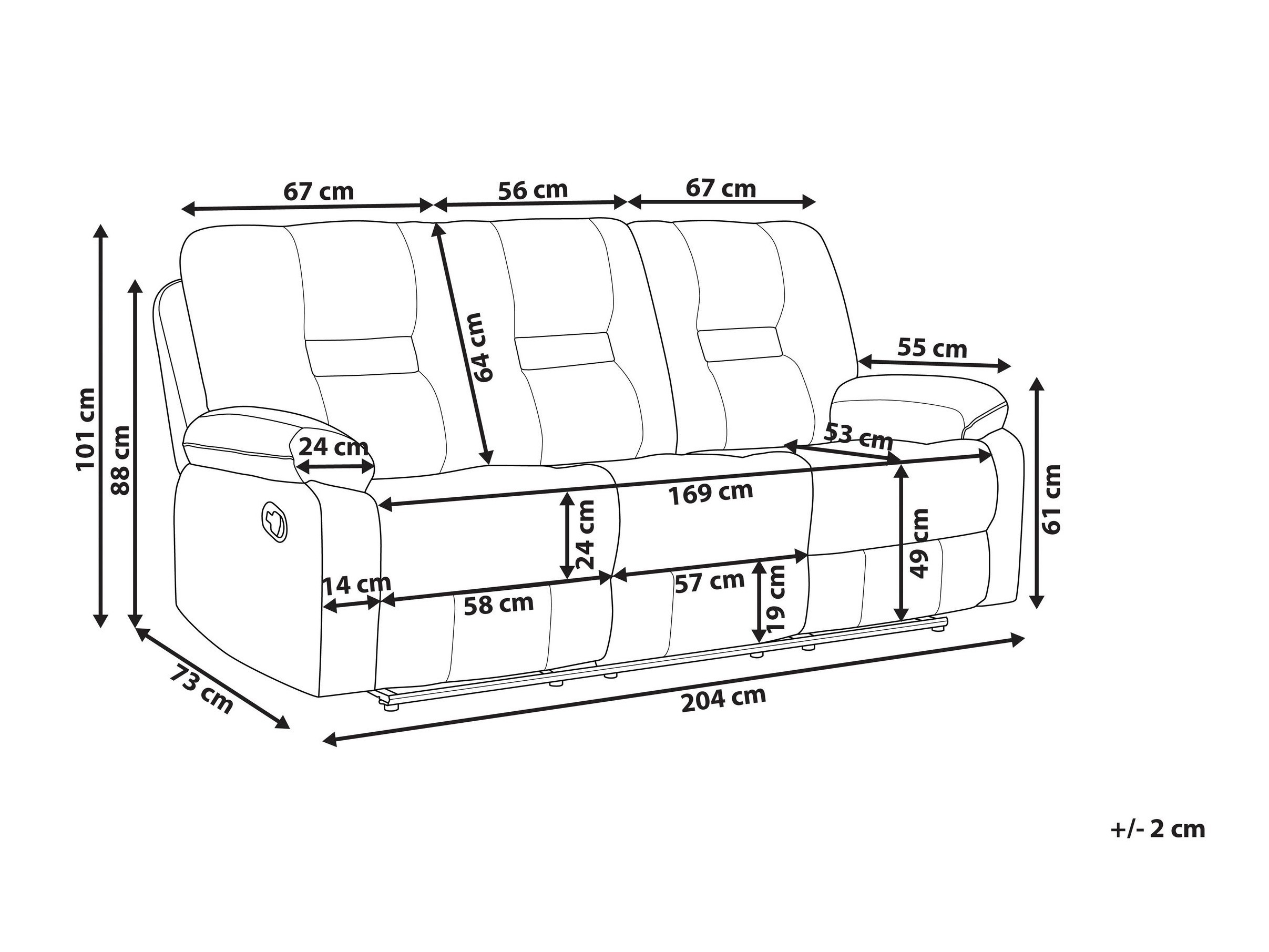 Καναπές Tivlira 111 (Μπεζ)