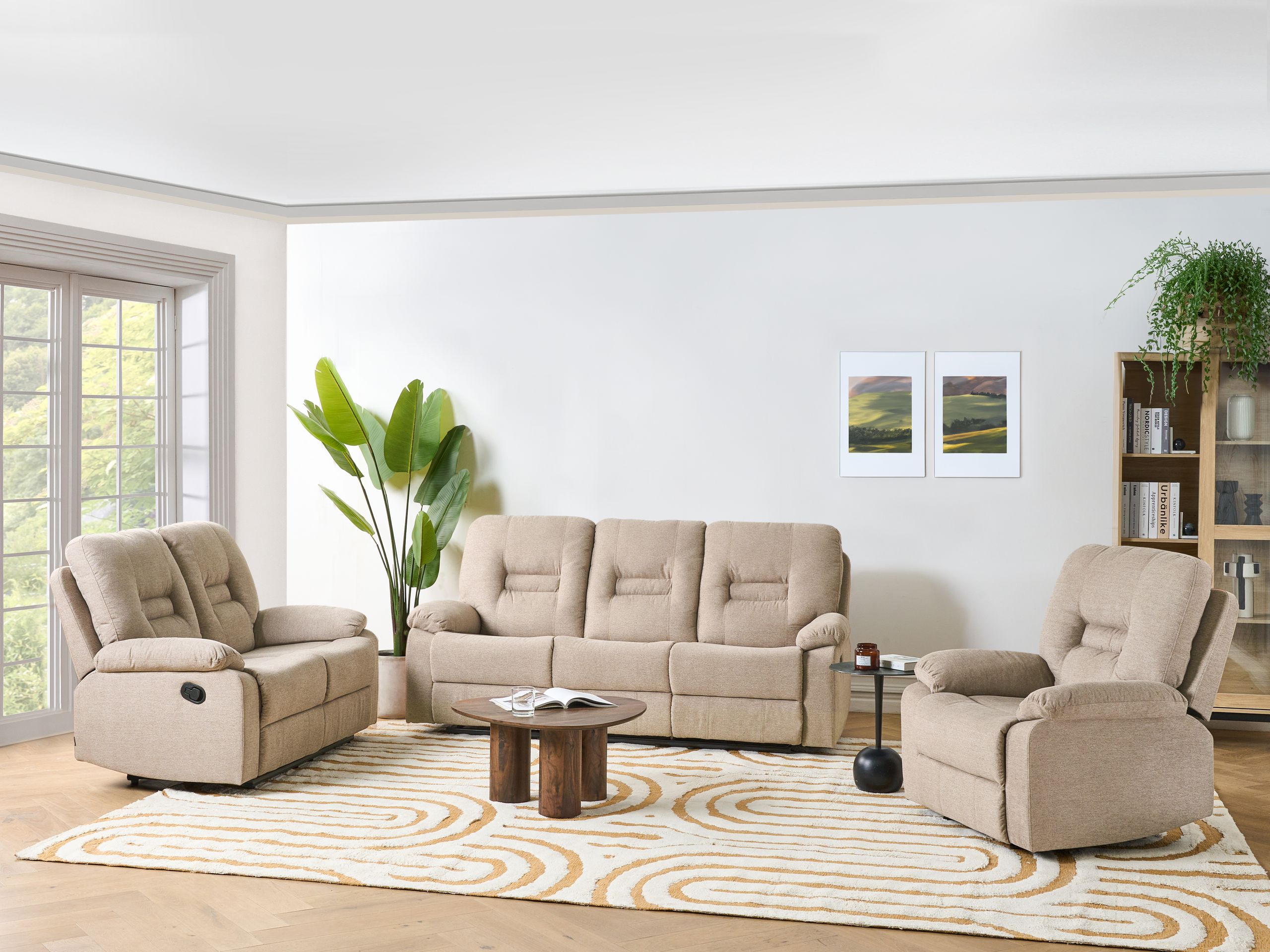 Sofa recliner Tivlira 110 (Beige)