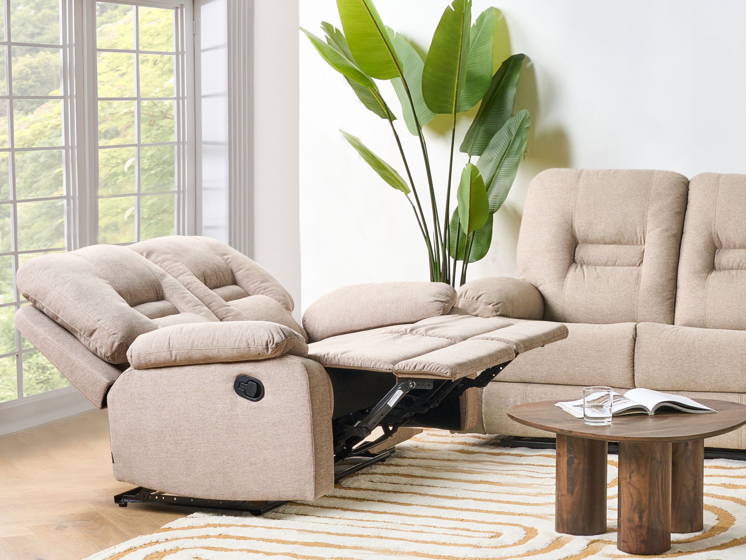 Sofa recliner Tivlira 110 (Beige)