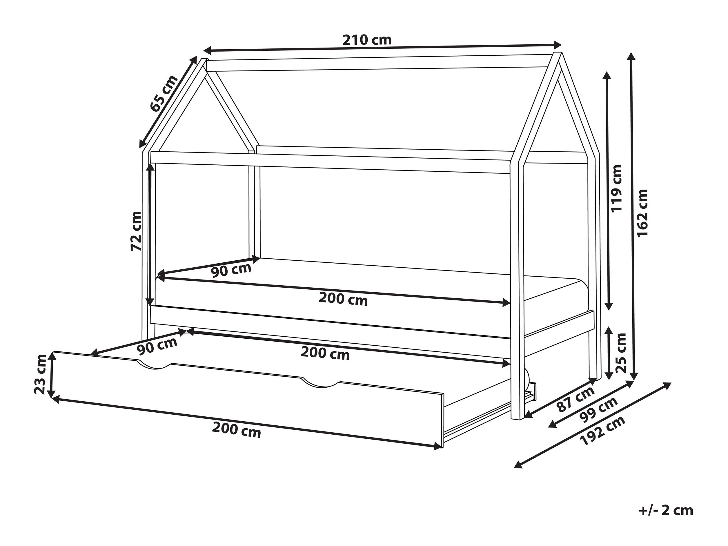 Bed Berwyn 2833 (Light wood)