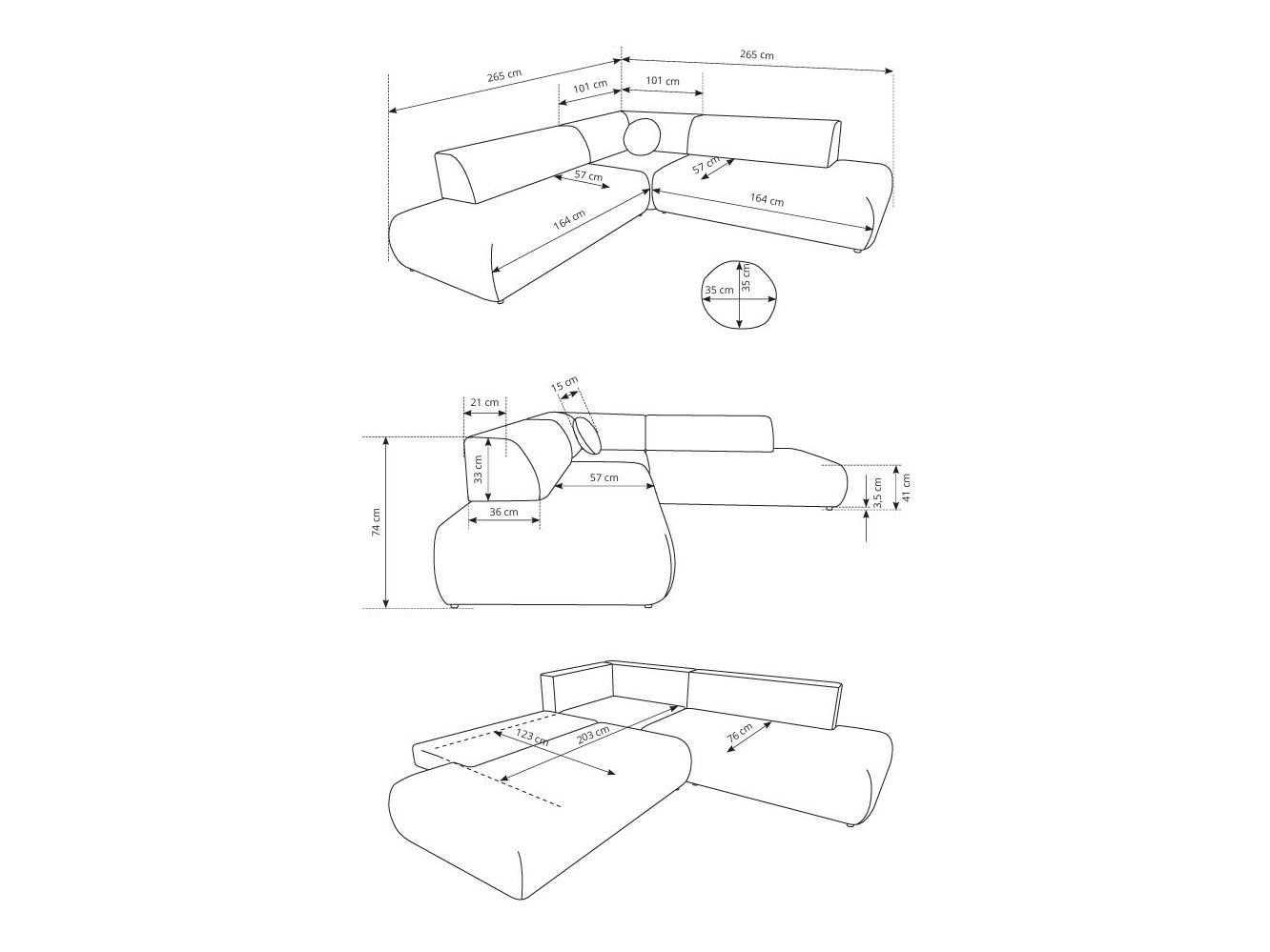 Corner sofa Kingston 186 (Vinci 14)