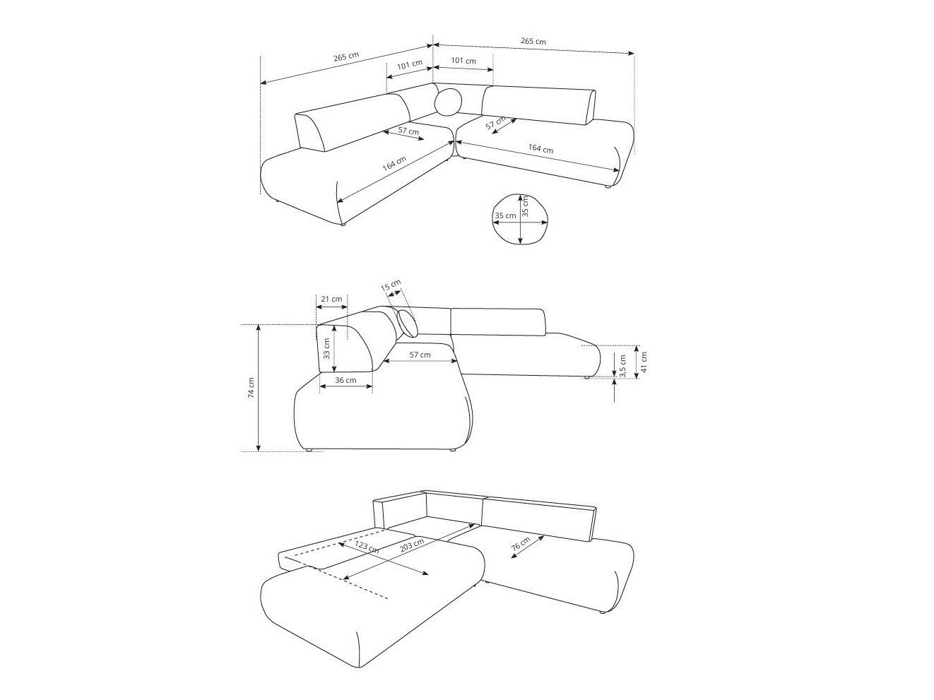 Corner sofa Kingston 186 (Vinci 88)