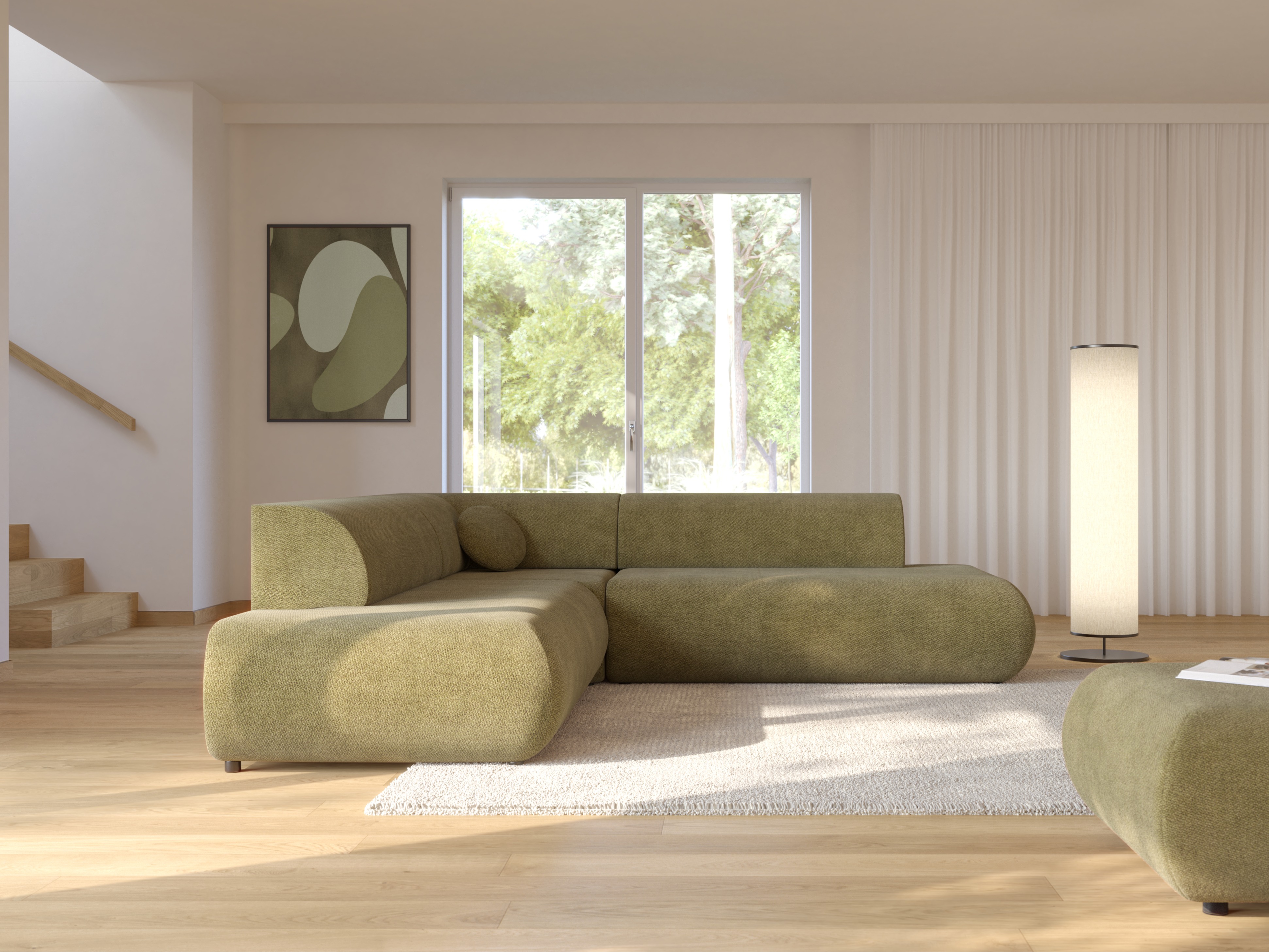 Γωνιακός Καναπές Kingston 186 (Vinci 75)