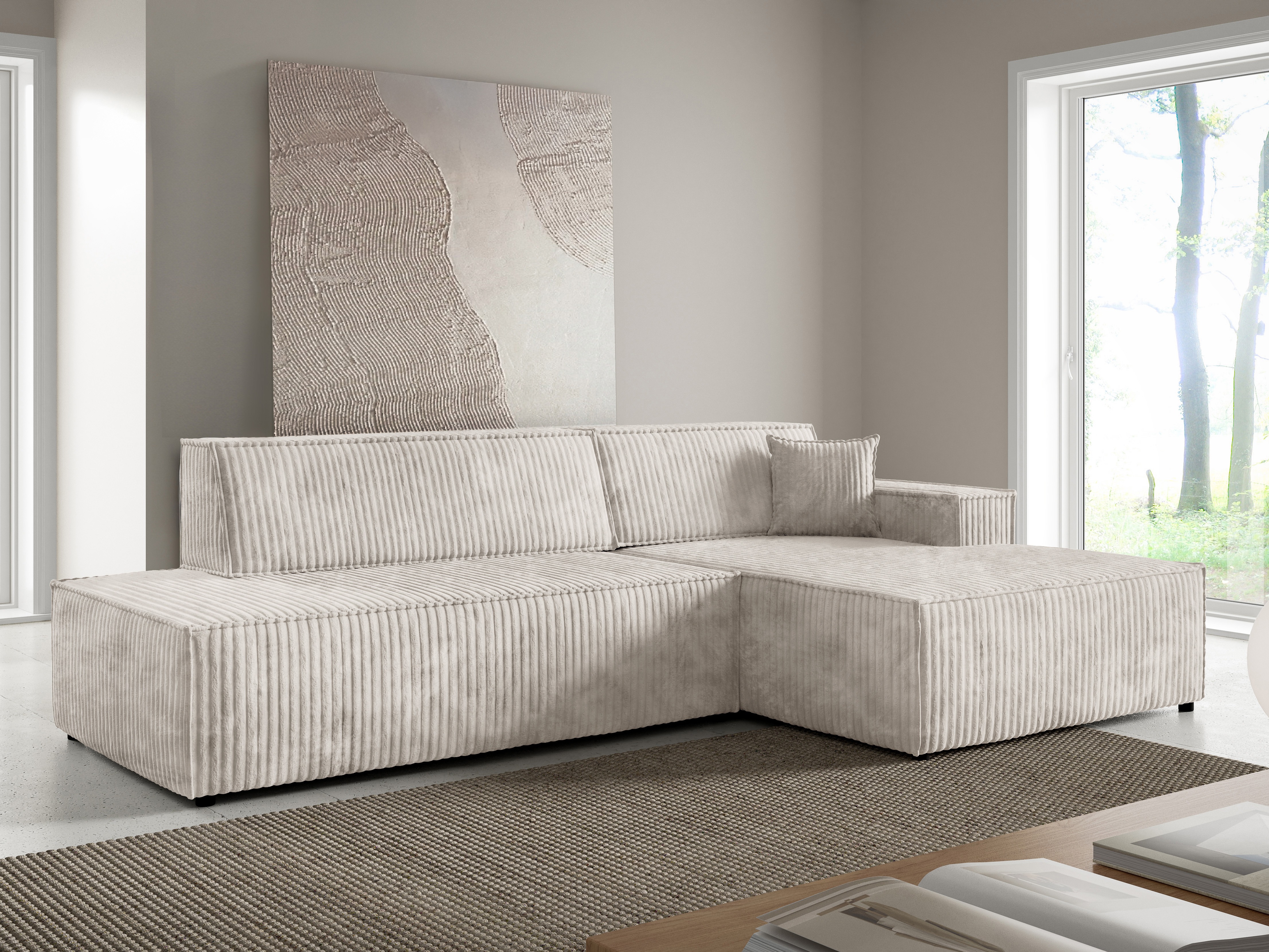 Γωνιακός Καναπές Kingston 187 (Tilia 01)