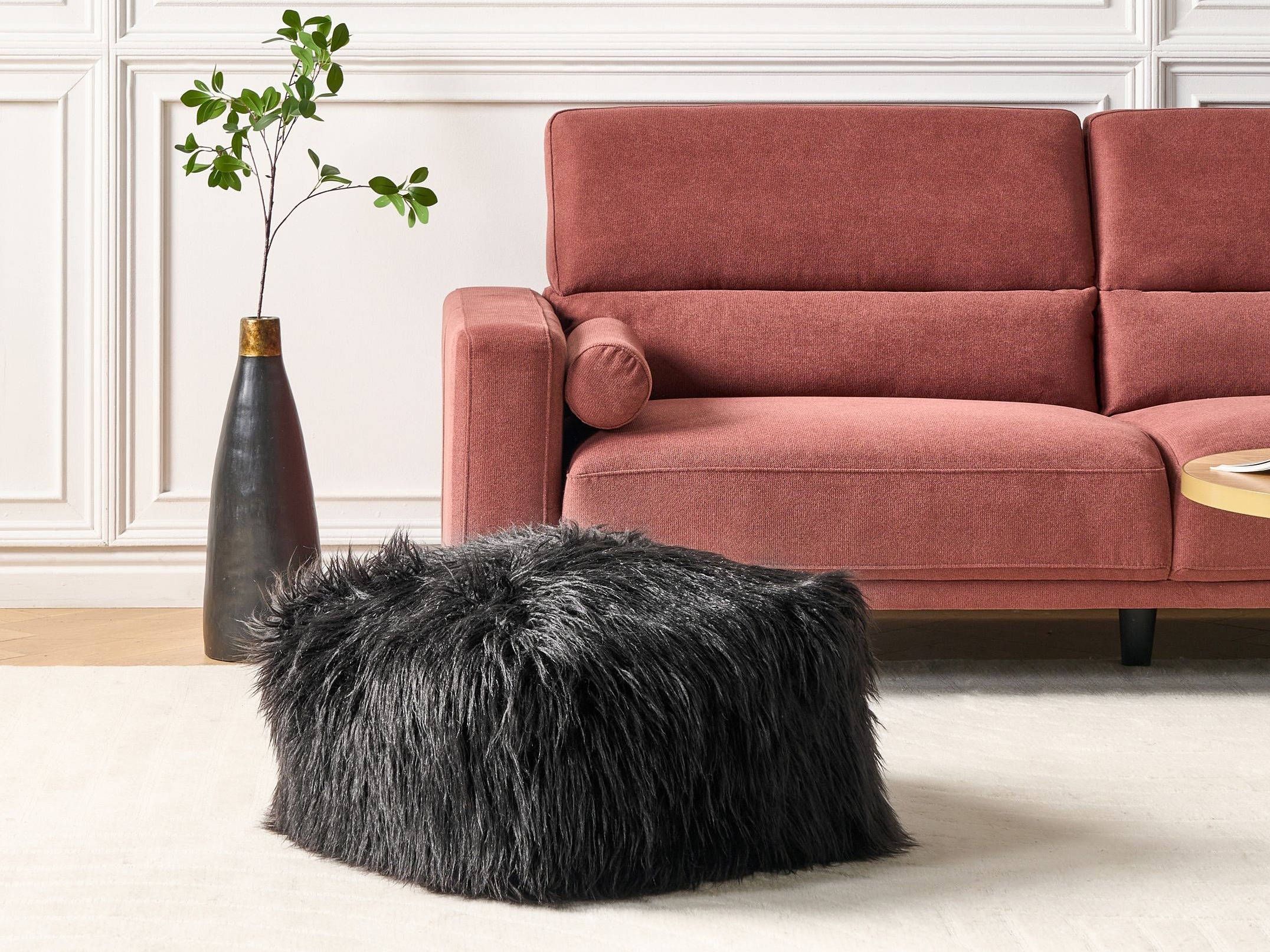 Σκαμπό σαλονιού Berwyn 2835 (Μαύρο)