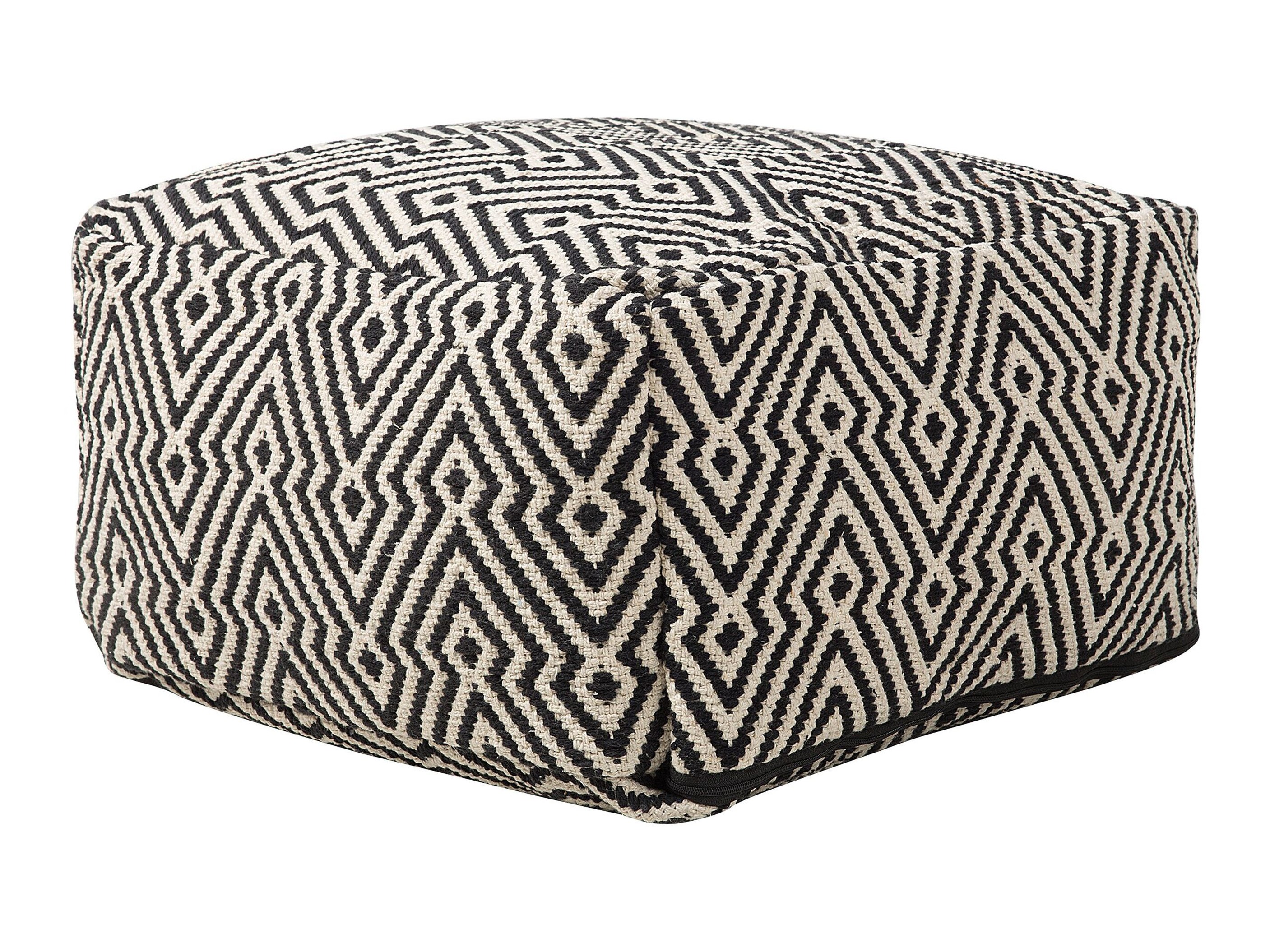 Σκαμπό σαλονιού Berwyn 2836 (Άσπρο + Μαύρο)