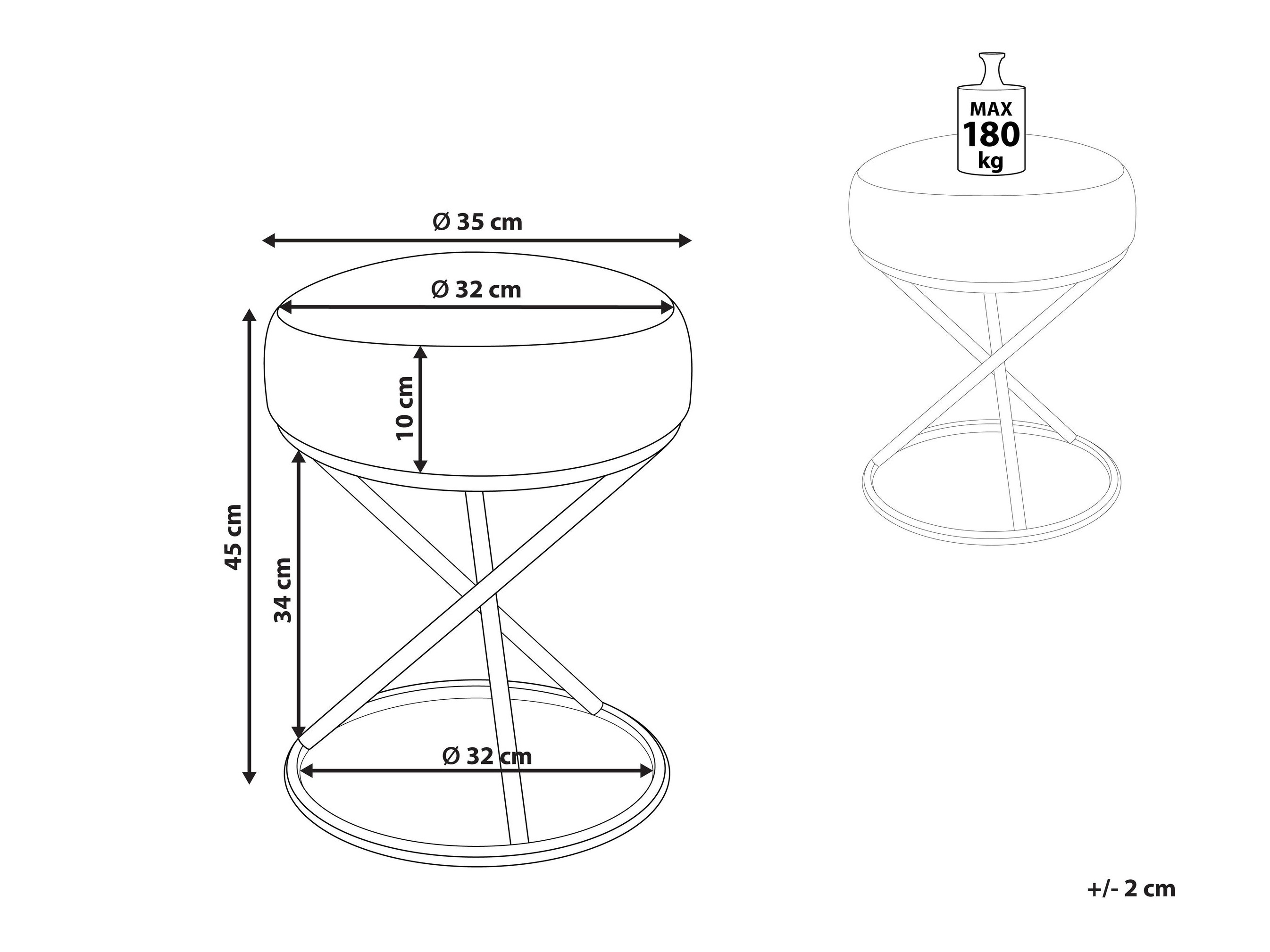 Stool Berwyn 2839 (White)