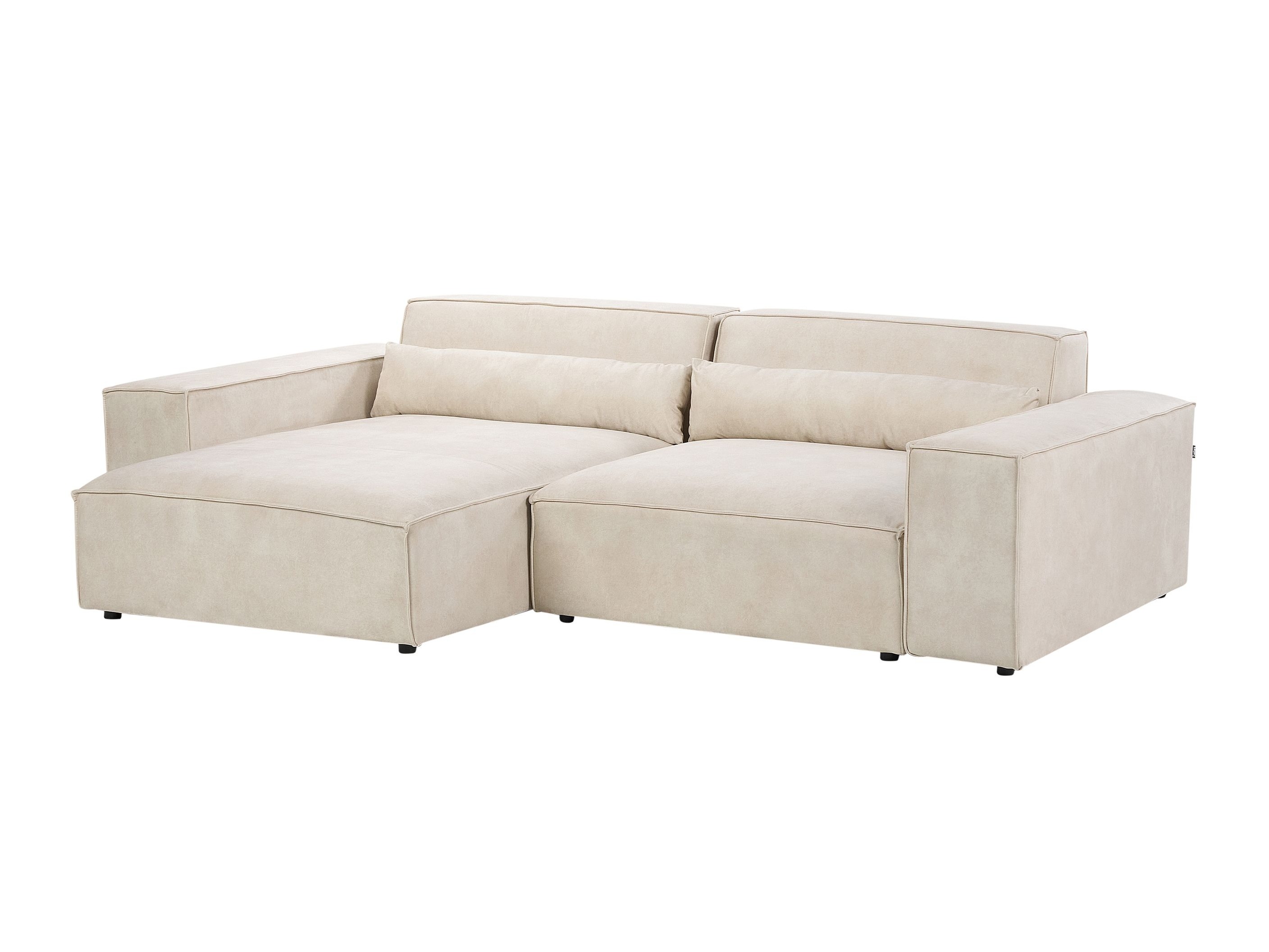 Αρθρωτός γωνιακός καναπές Tivsora 100 (Ανοιχτό μπεζ)