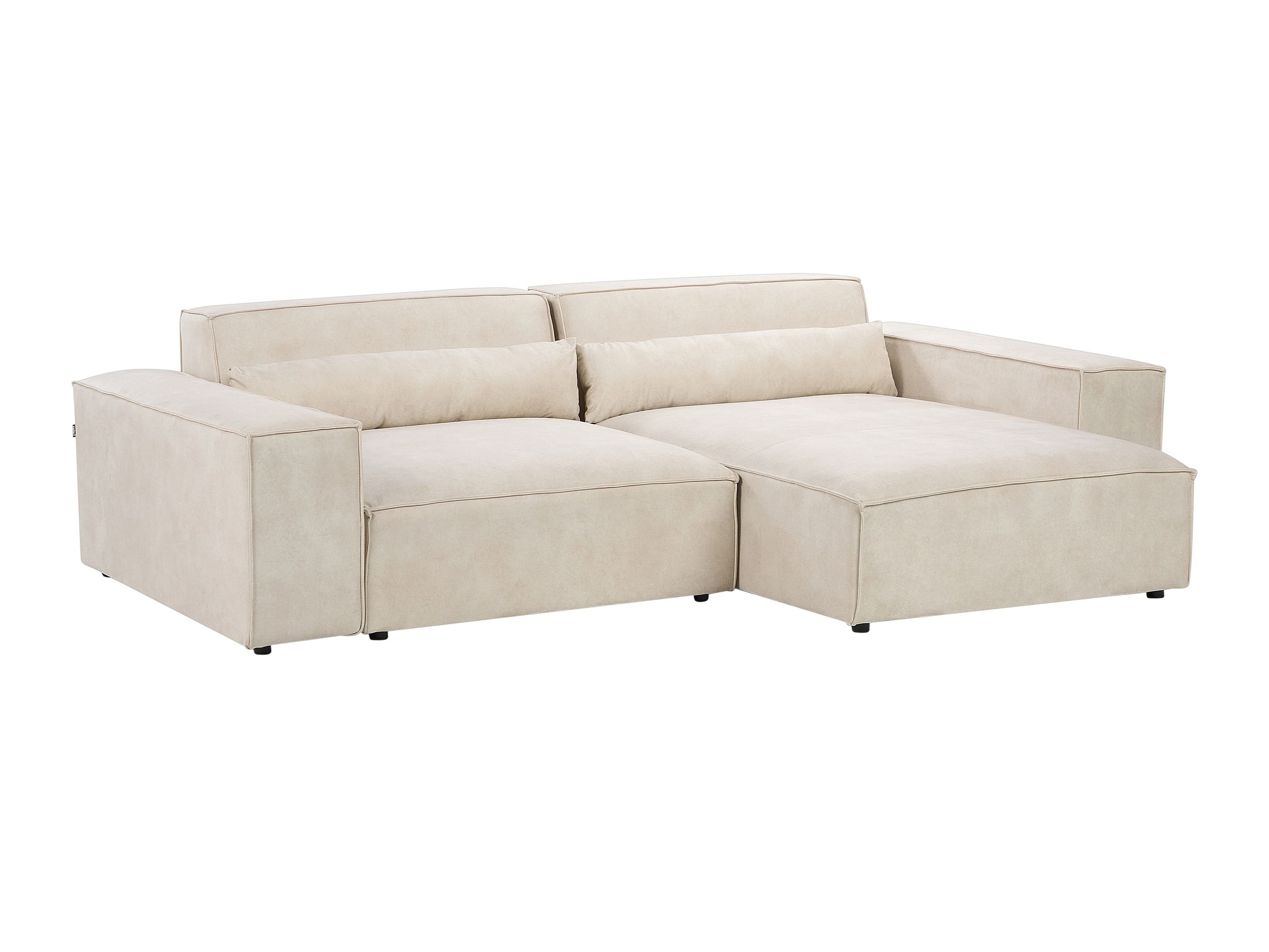 Αρθρωτός γωνιακός καναπές Tivsora 100 (Ανοιχτό μπεζ)