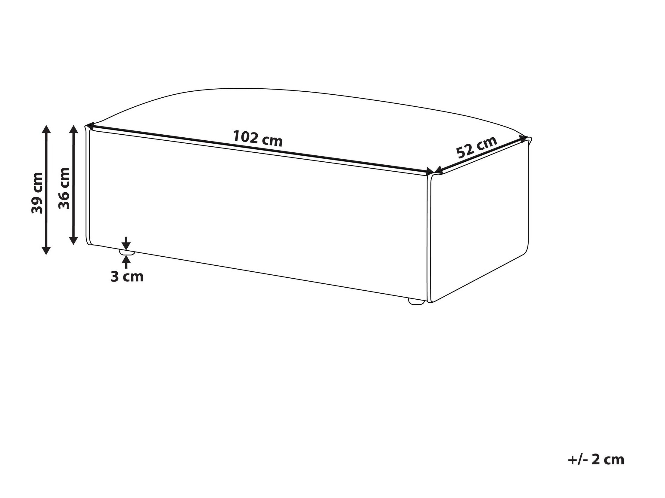 Σκαμπό σαλονιού Tivsora 110 (Ανοιχτό μπεζ)