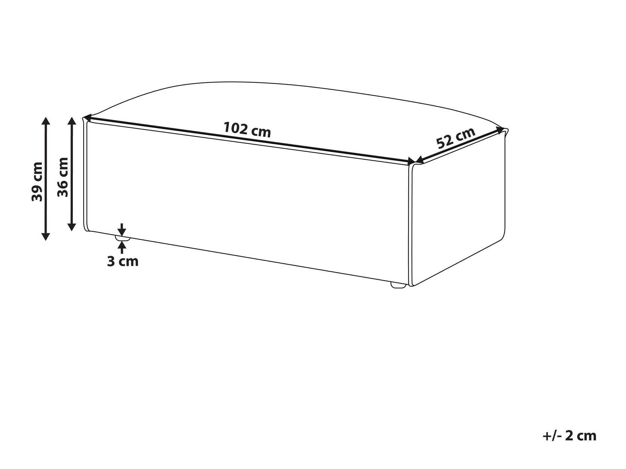 Upholstered bench Tivsora 110 (White)