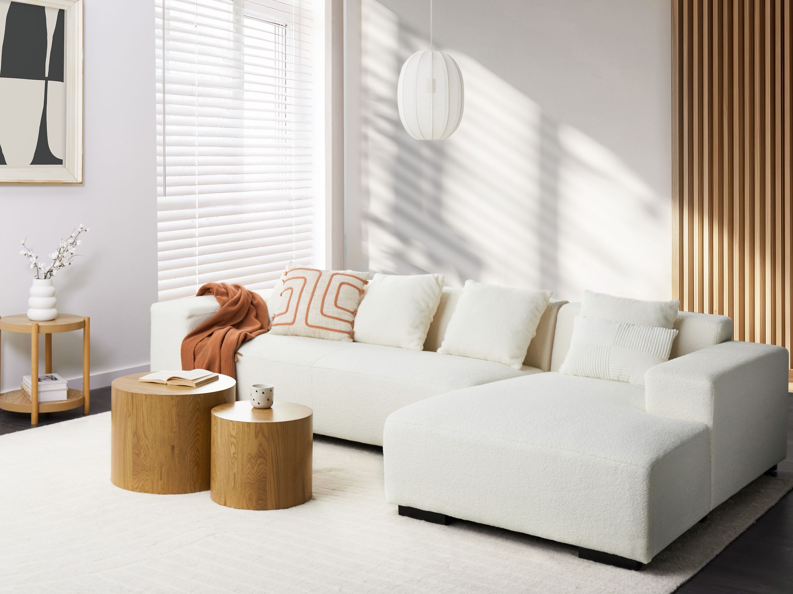 Corner sofa Berwyn 1396 (Ecru white)
