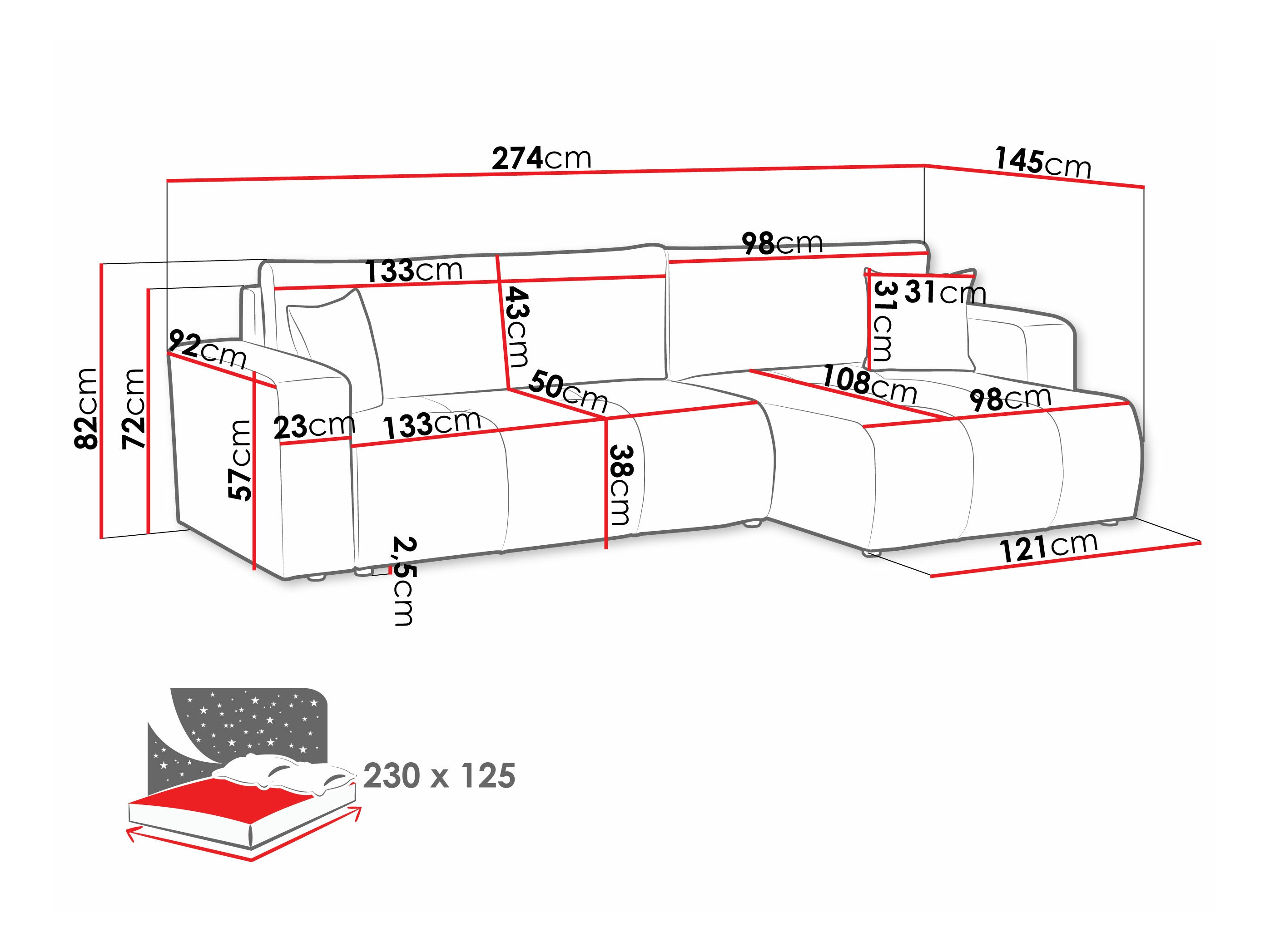 Γωνιακός Καναπές Comfivo Laurus I (Velo 623)