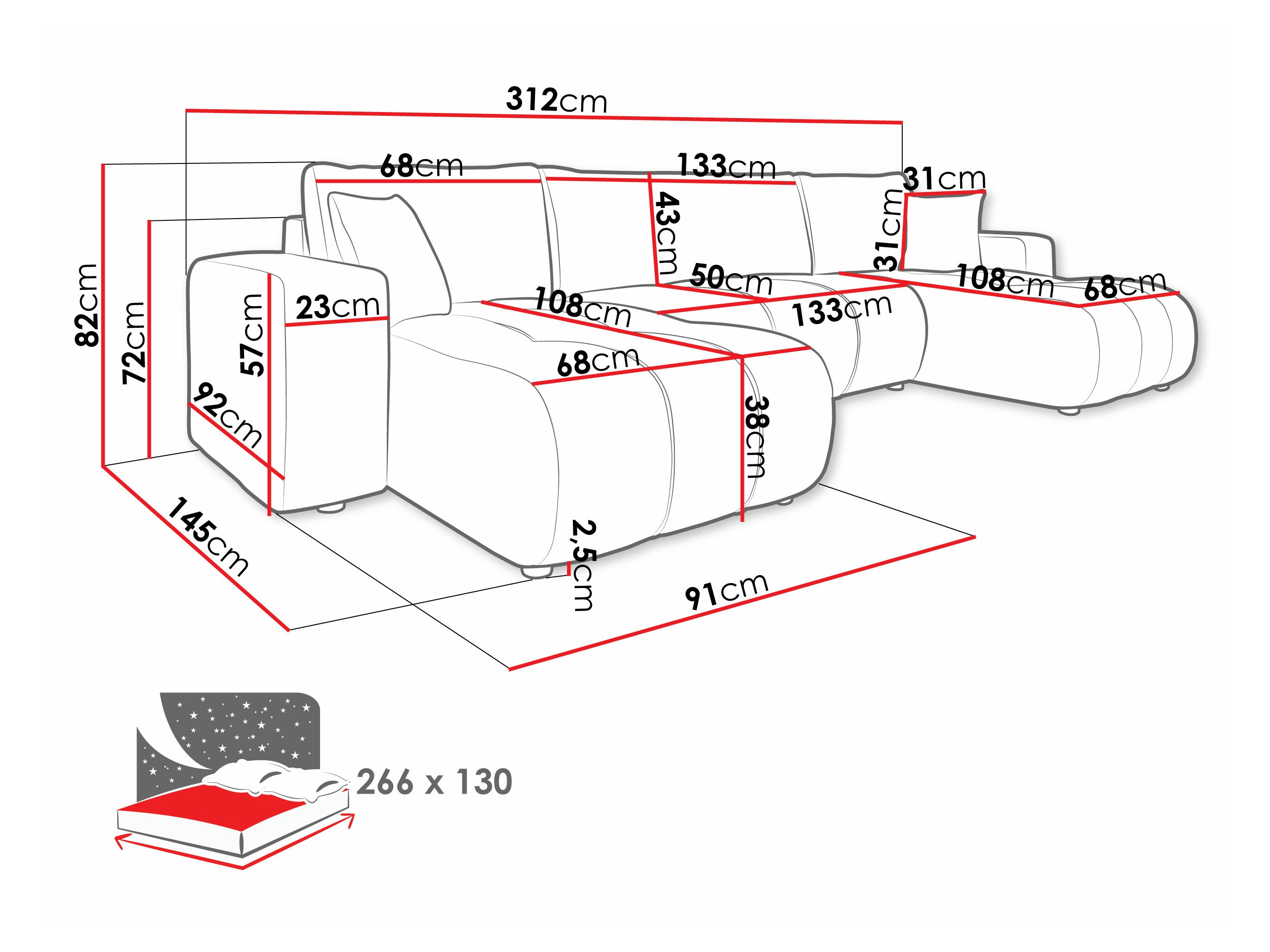 Γωνιακός Καναπές Comfivo Laurus II (Velo 623)
