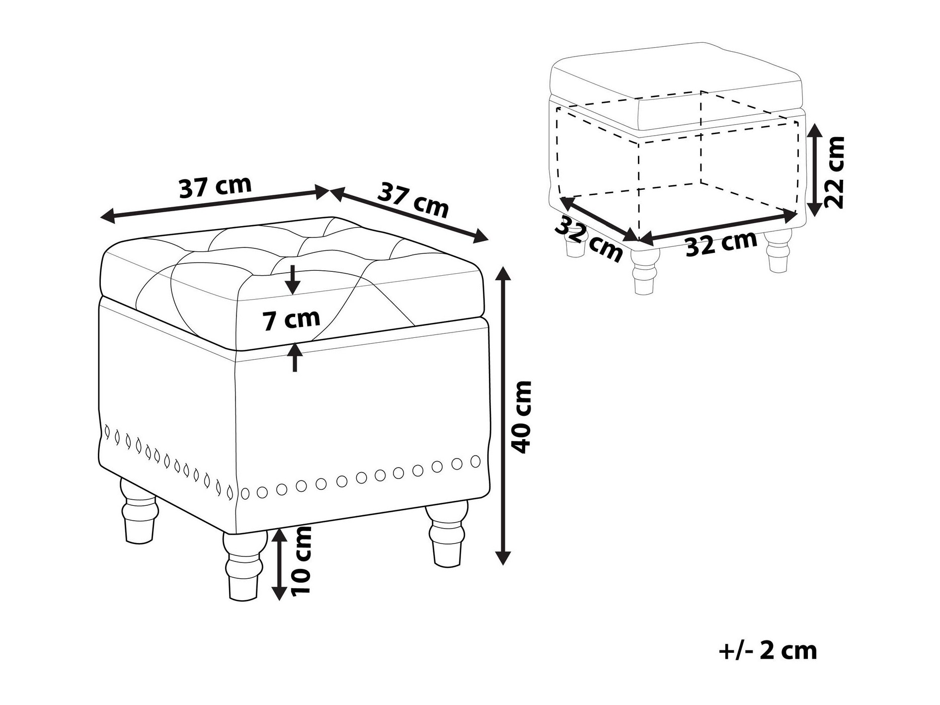 Σκαμπό σαλονιού Berwyn 2850 (Ανοιχτό ροζ)