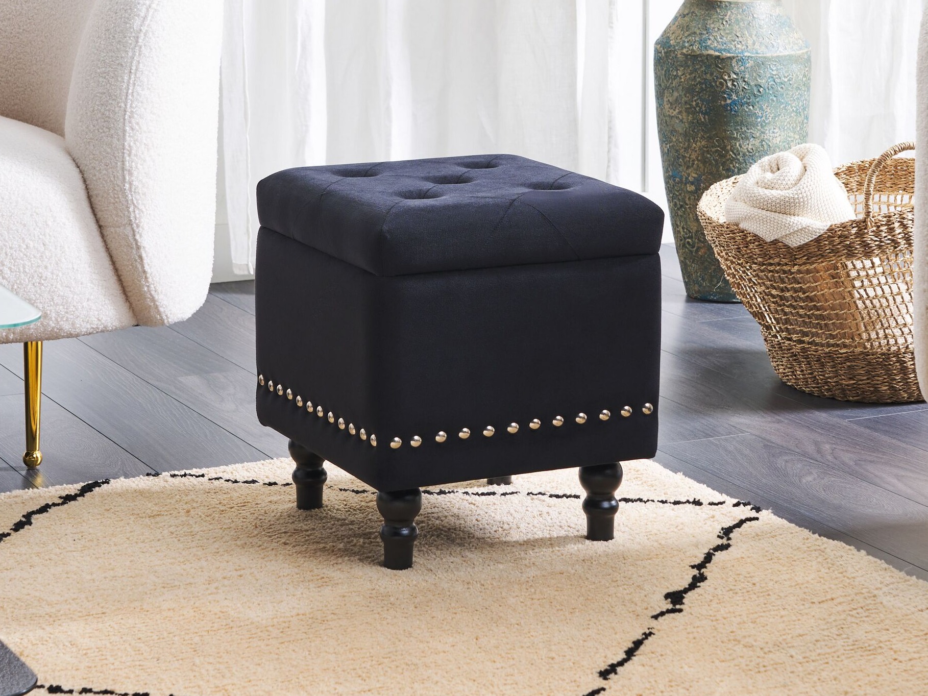 Σκαμπό σαλονιού Berwyn 2850 (Μαύρο)