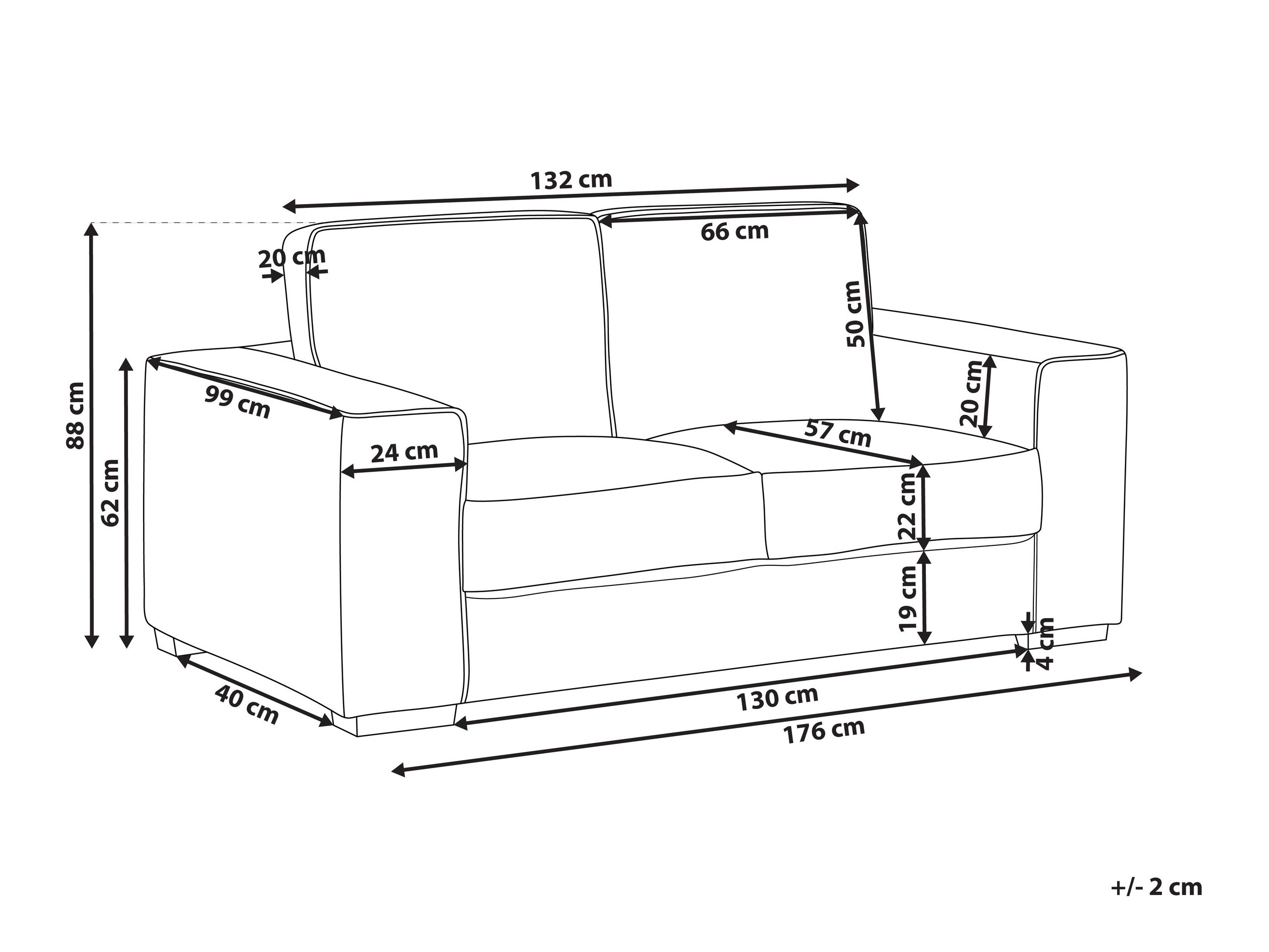 Sofa Berwyn 2855 (White)