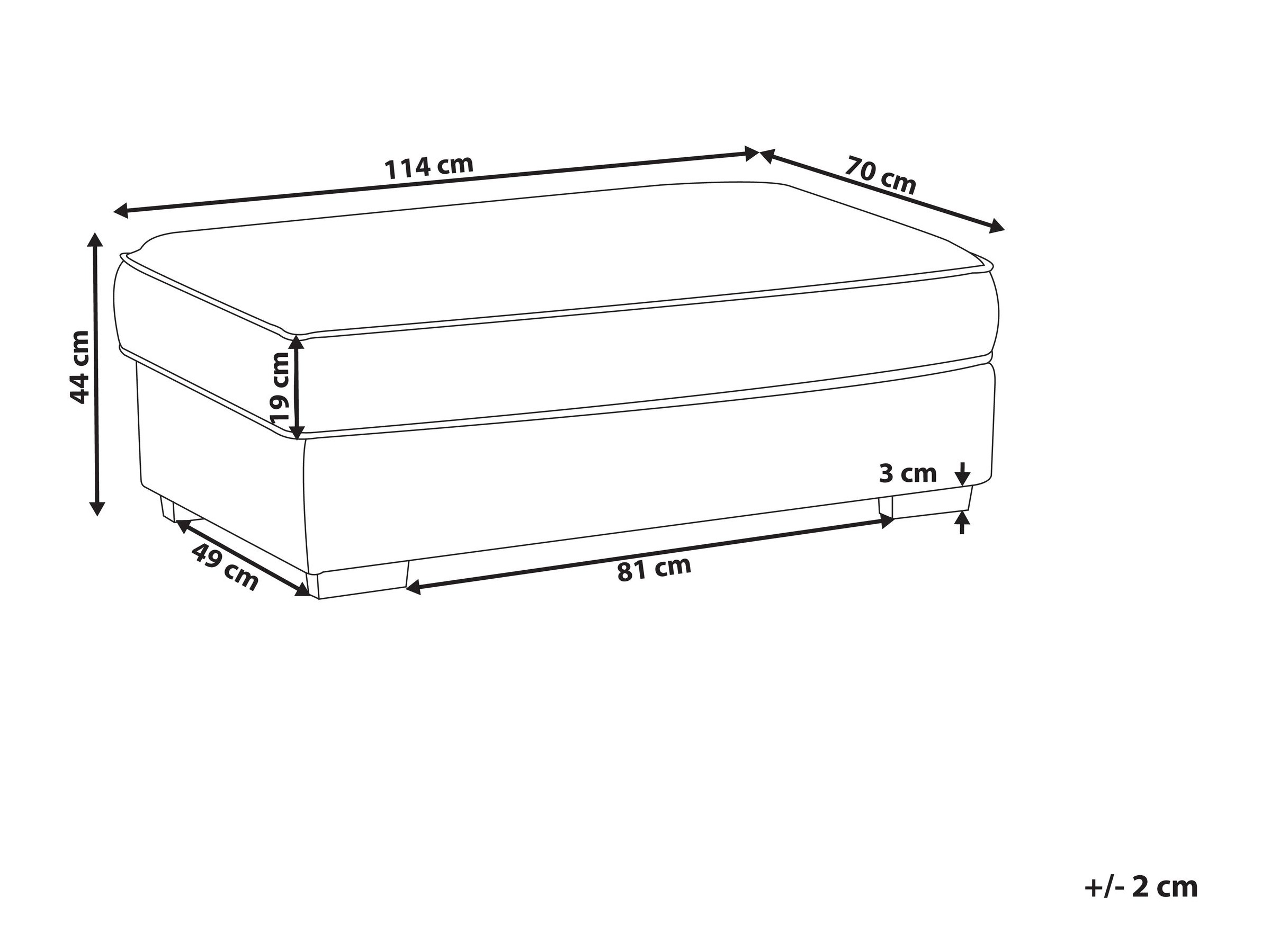 Ταμπουρέ Berwyn 2860 (Άσπρο)