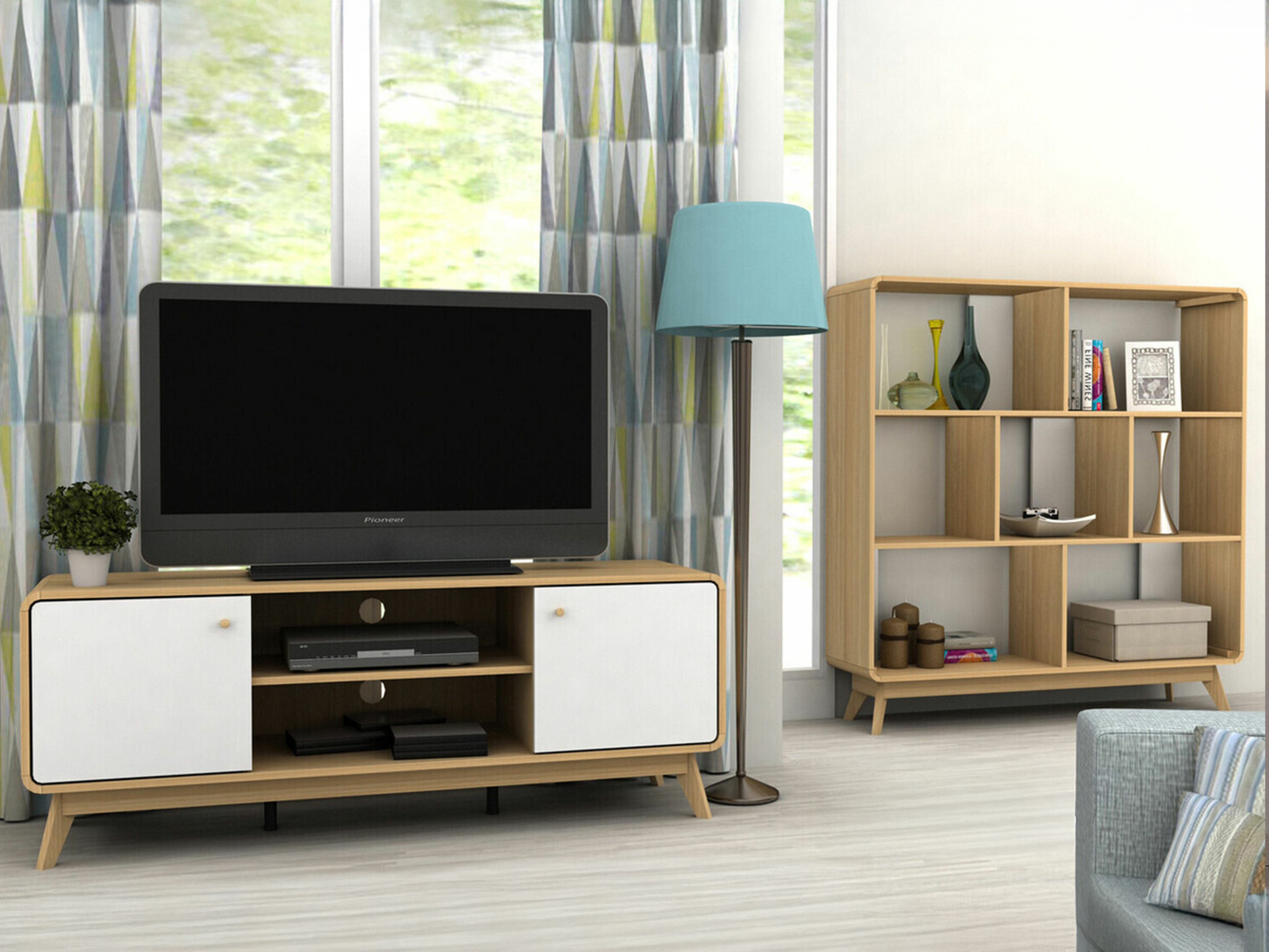 Σετ επίπλων σαλονιού Elbtena 113 (Δρυς + Άσπρο)