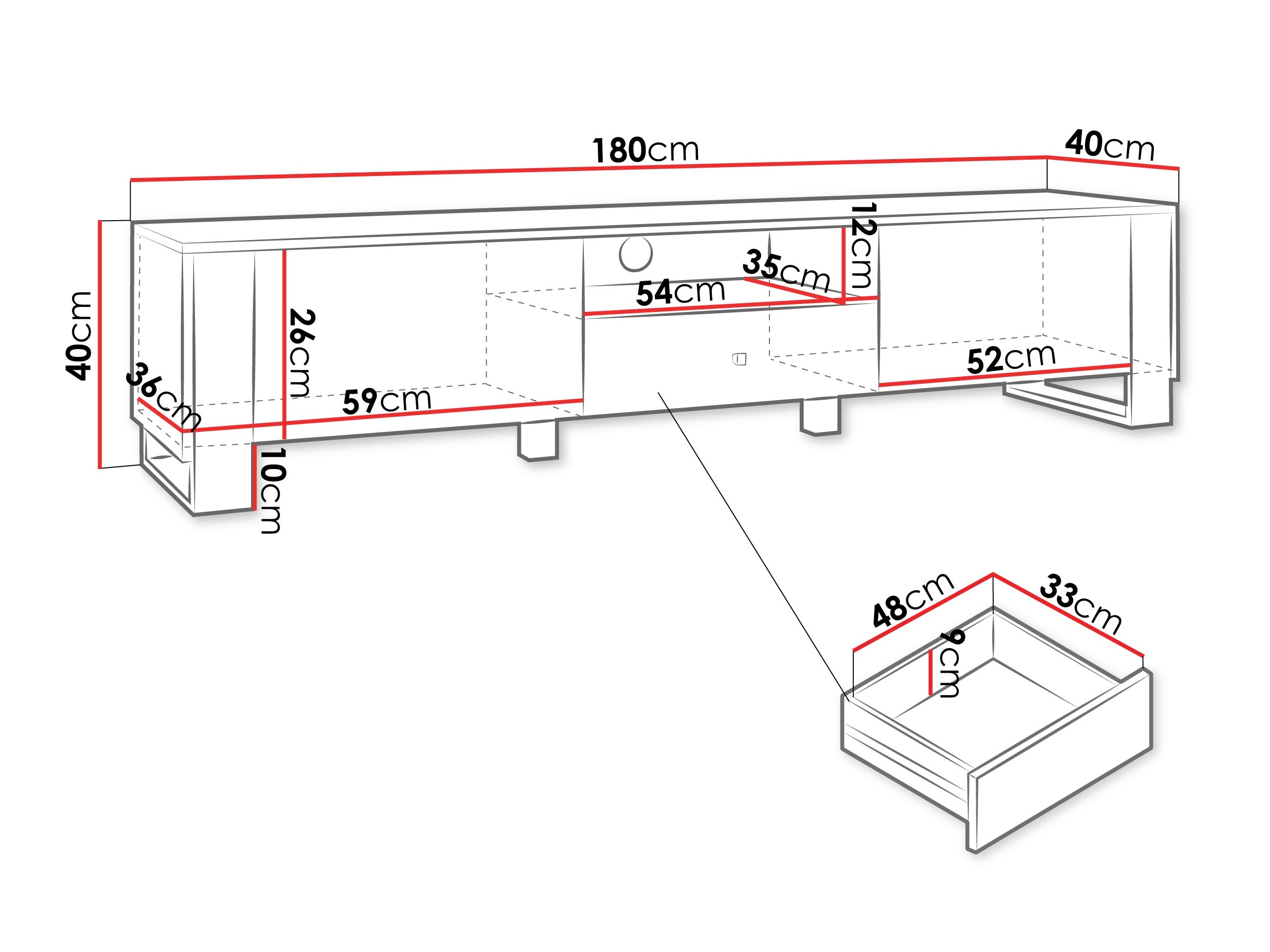 Έπιπλο τηλεόρασης Comfivo Vestora