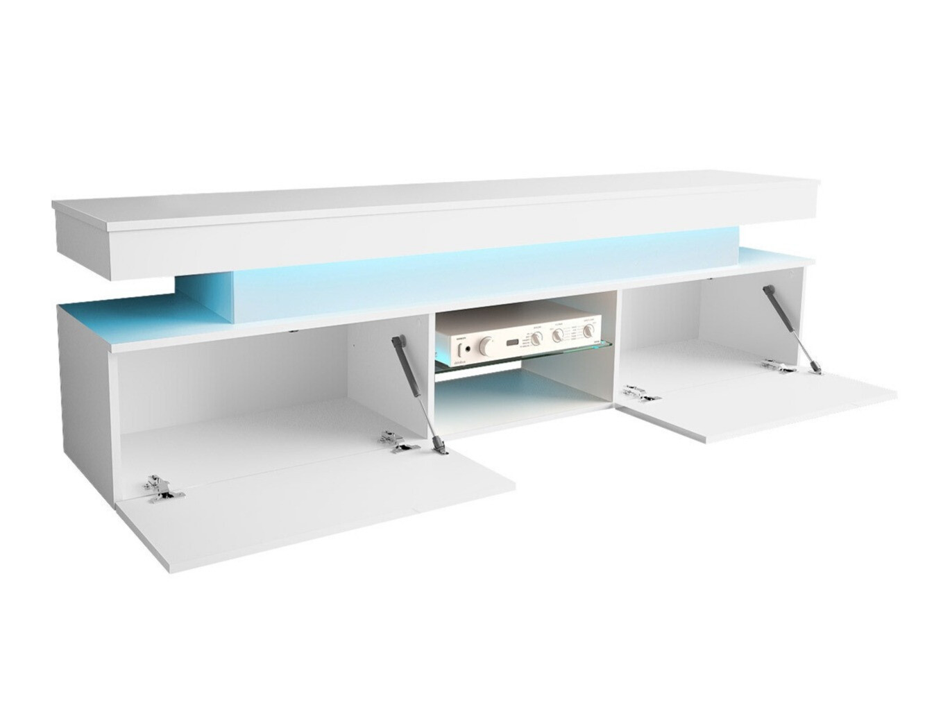 Έπιπλο τηλεόρασης Monfero (Μαύρο + Γυαλιστερό μαύρο)