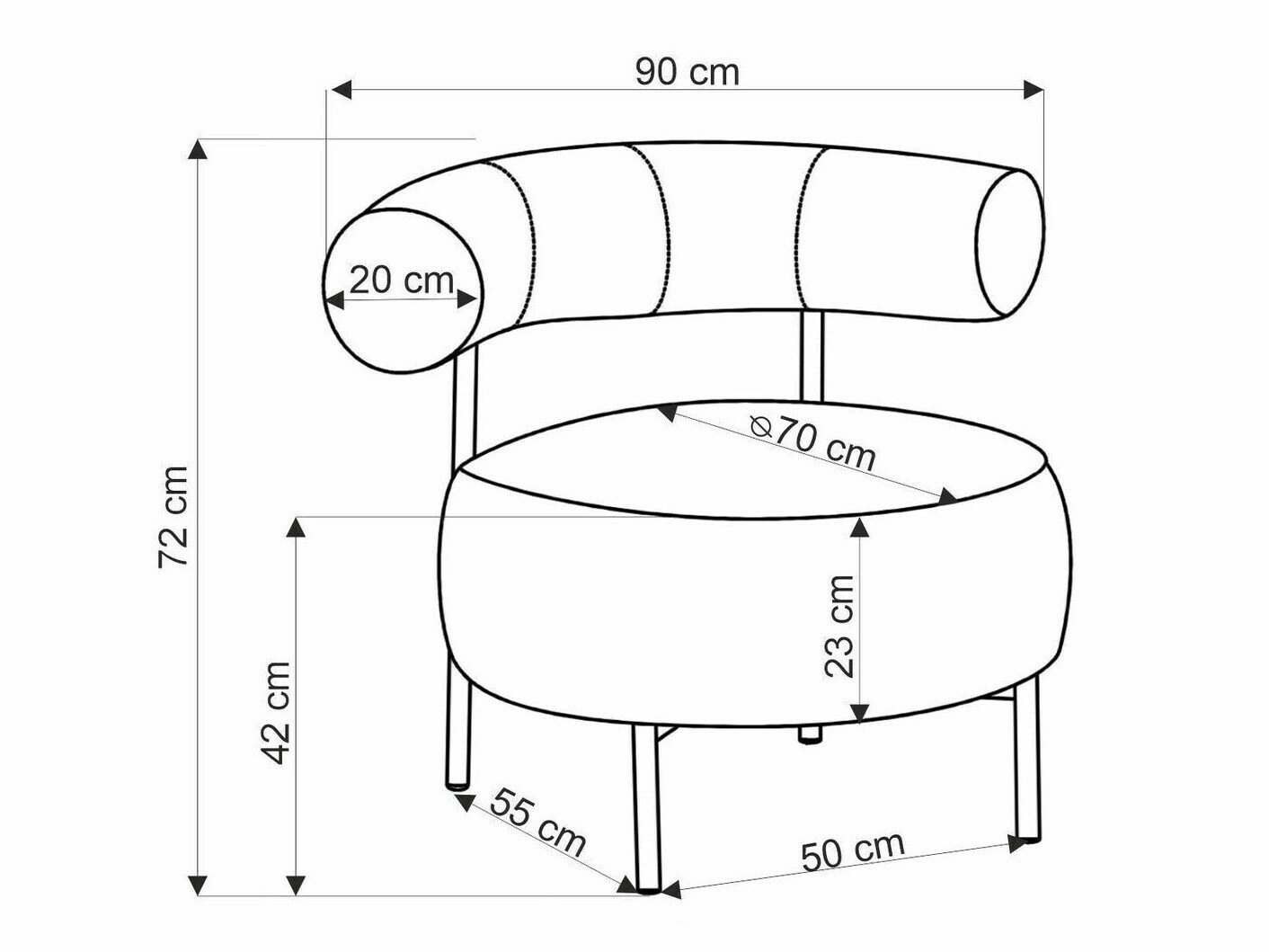 Πολυθρόνα Houston 2052 (Μπεζ)