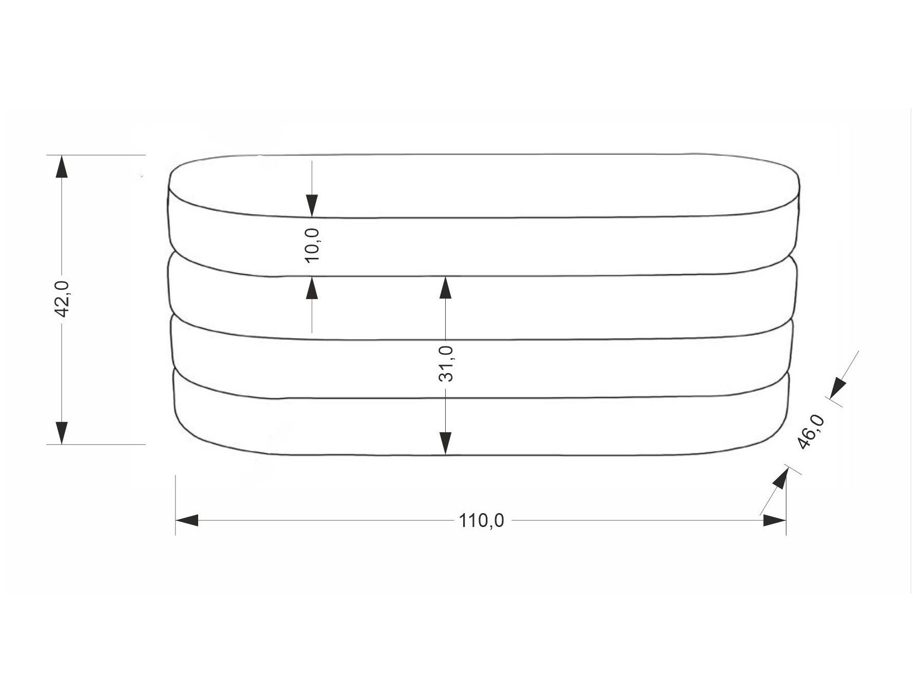 Upholstered bench Houston 2054 (Grey)