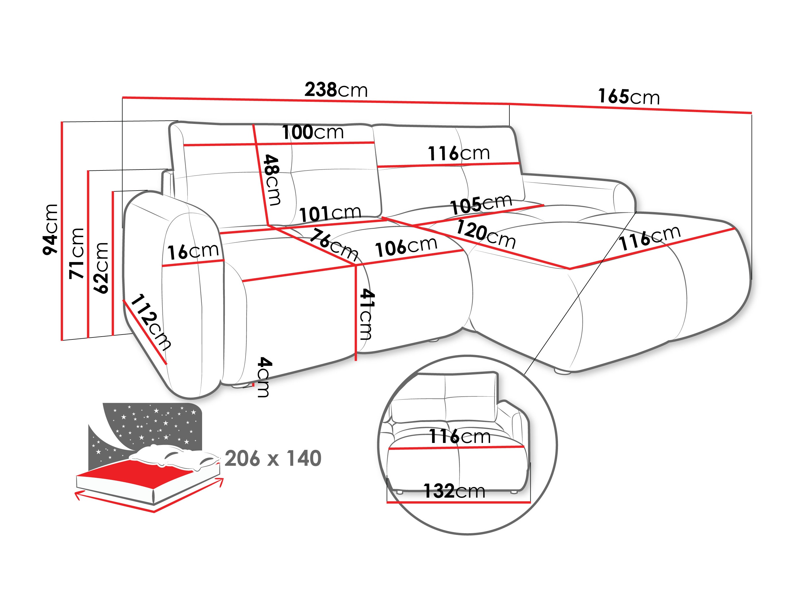 Γωνιακός Καναπές Clinton 101 (Lambi 06)