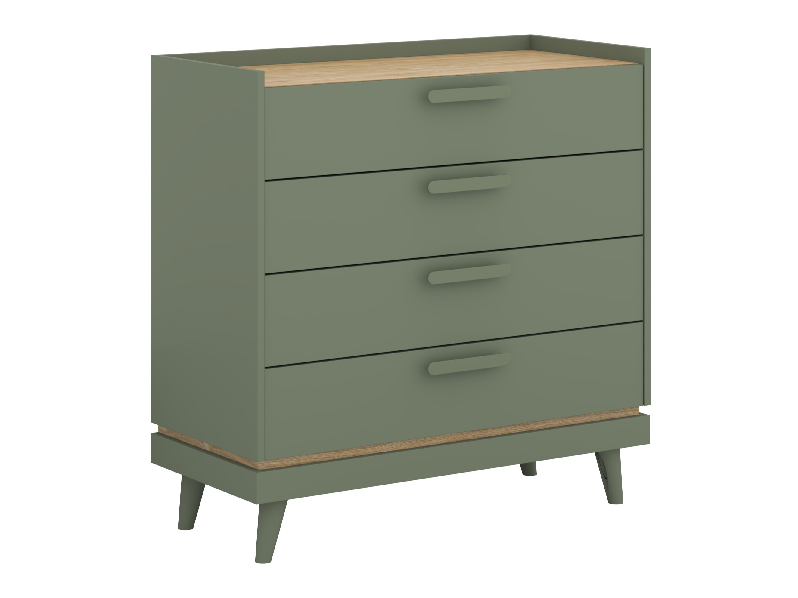 Συρταριέρα Fertalu 104 (Πράσινο + Δρυς)