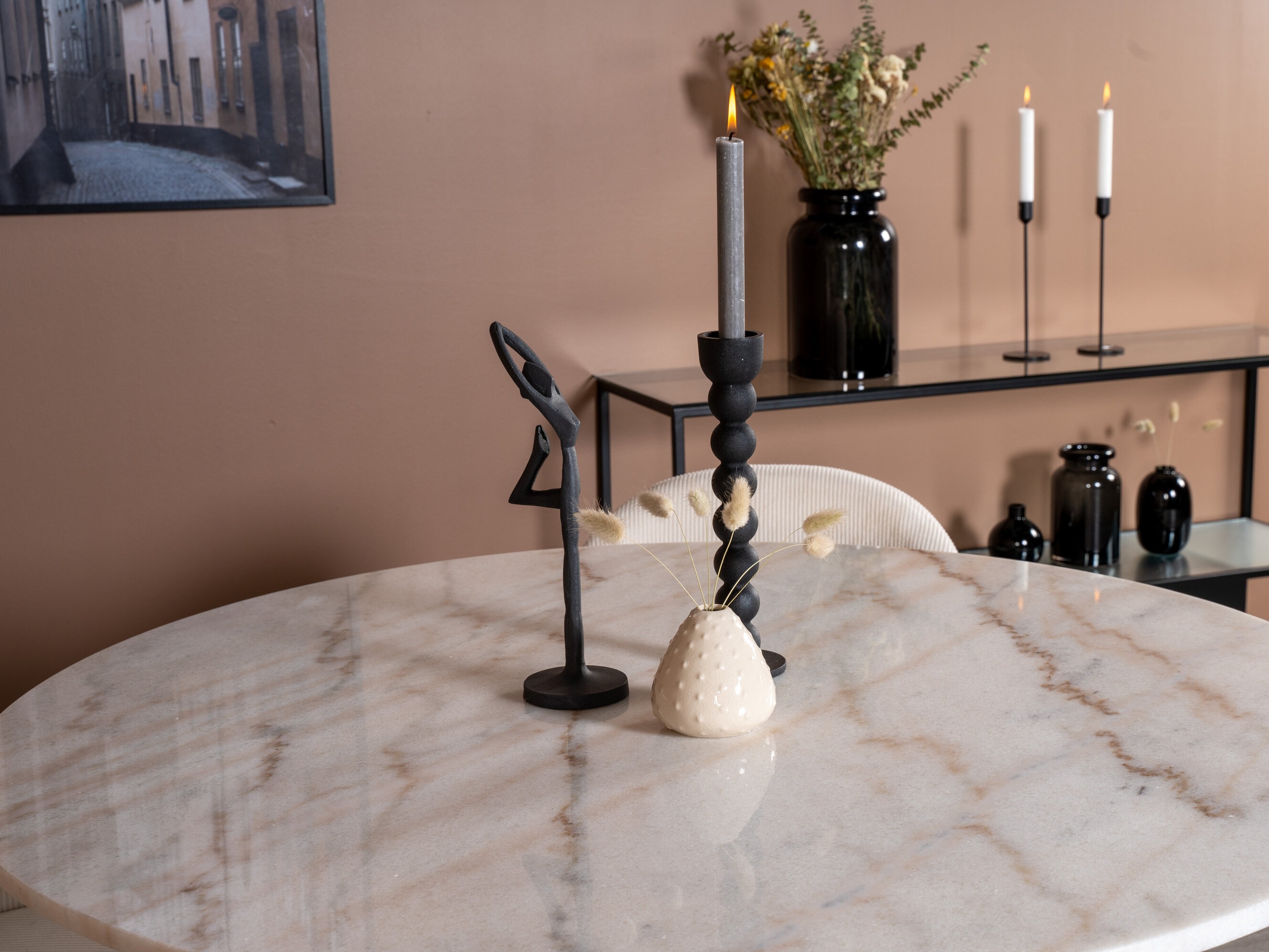 Dining set Dallas 1297 (Beige + Black)