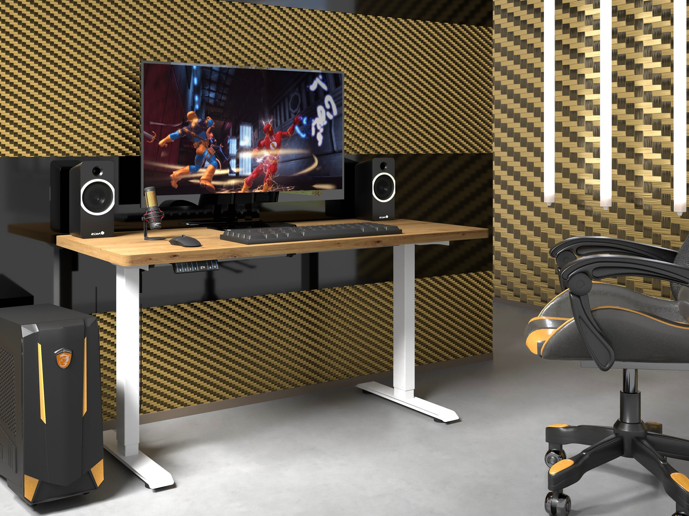 Γραφείο με ρυθμιζόμενο ύψος Buffalo 184 (Άσπρο)