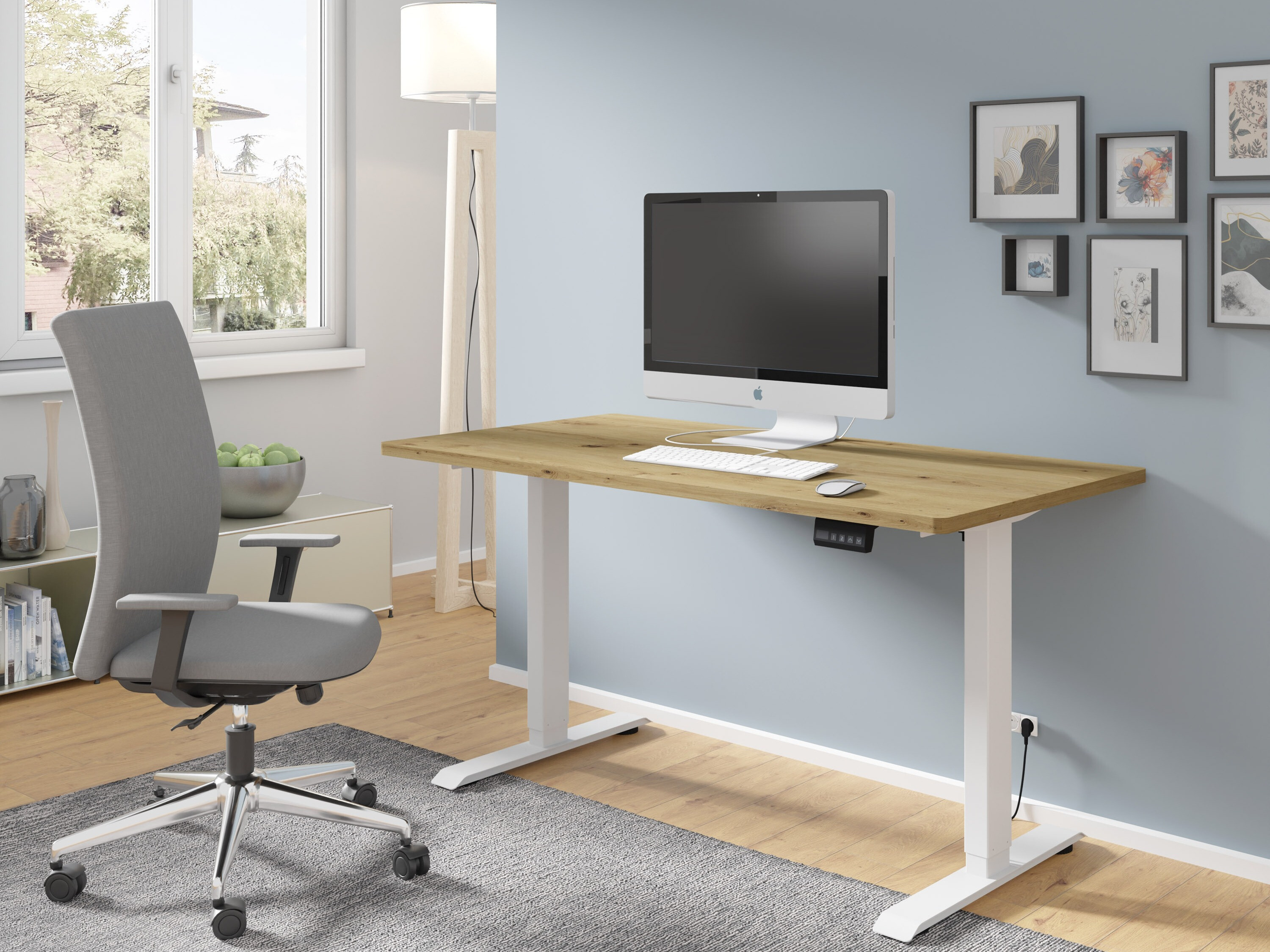 Γραφείο με ρυθμιζόμενο ύψος Buffalo 184 (Άσπρο)
