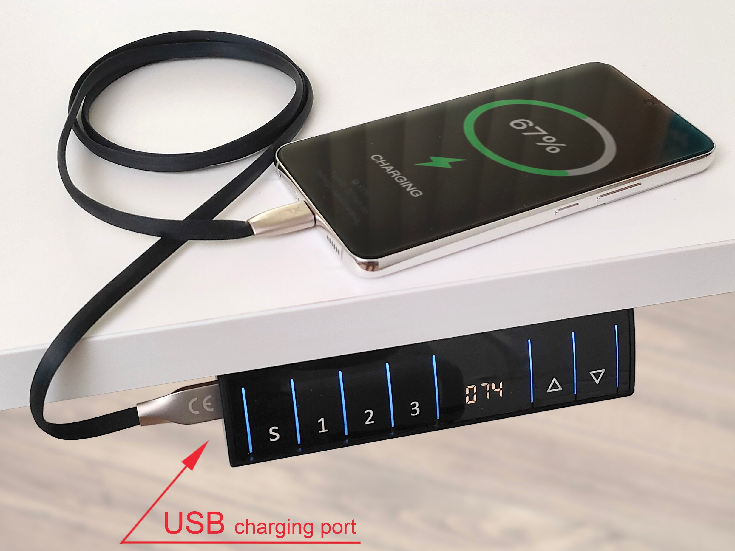 Γραφείο με ρυθμιζόμενο ύψος Buffalo 184 (Μαύρο)