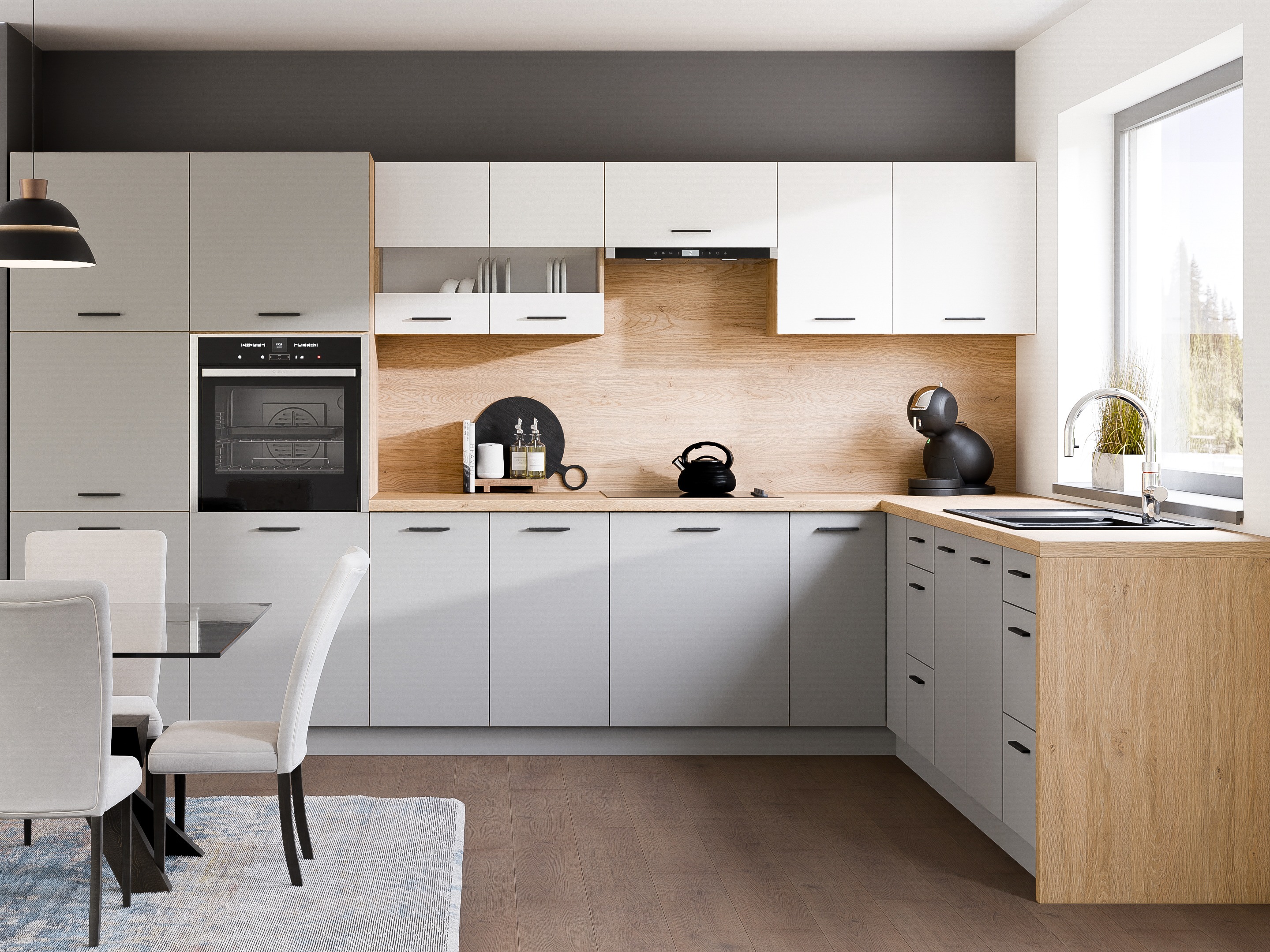 Modular cabinet with doors Ati Grey 114