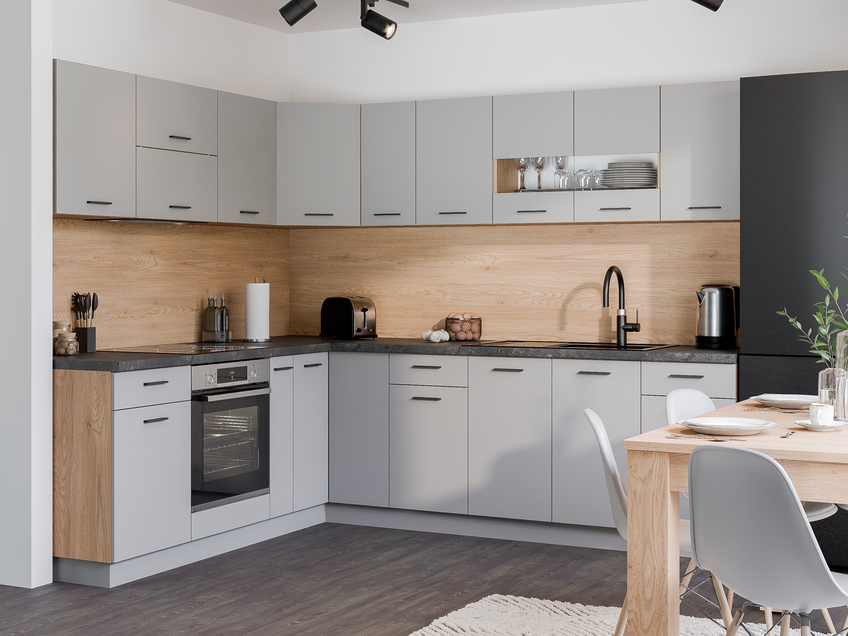 Πολυμορφικό ντουλάπι τοίχου Ati Grey 115