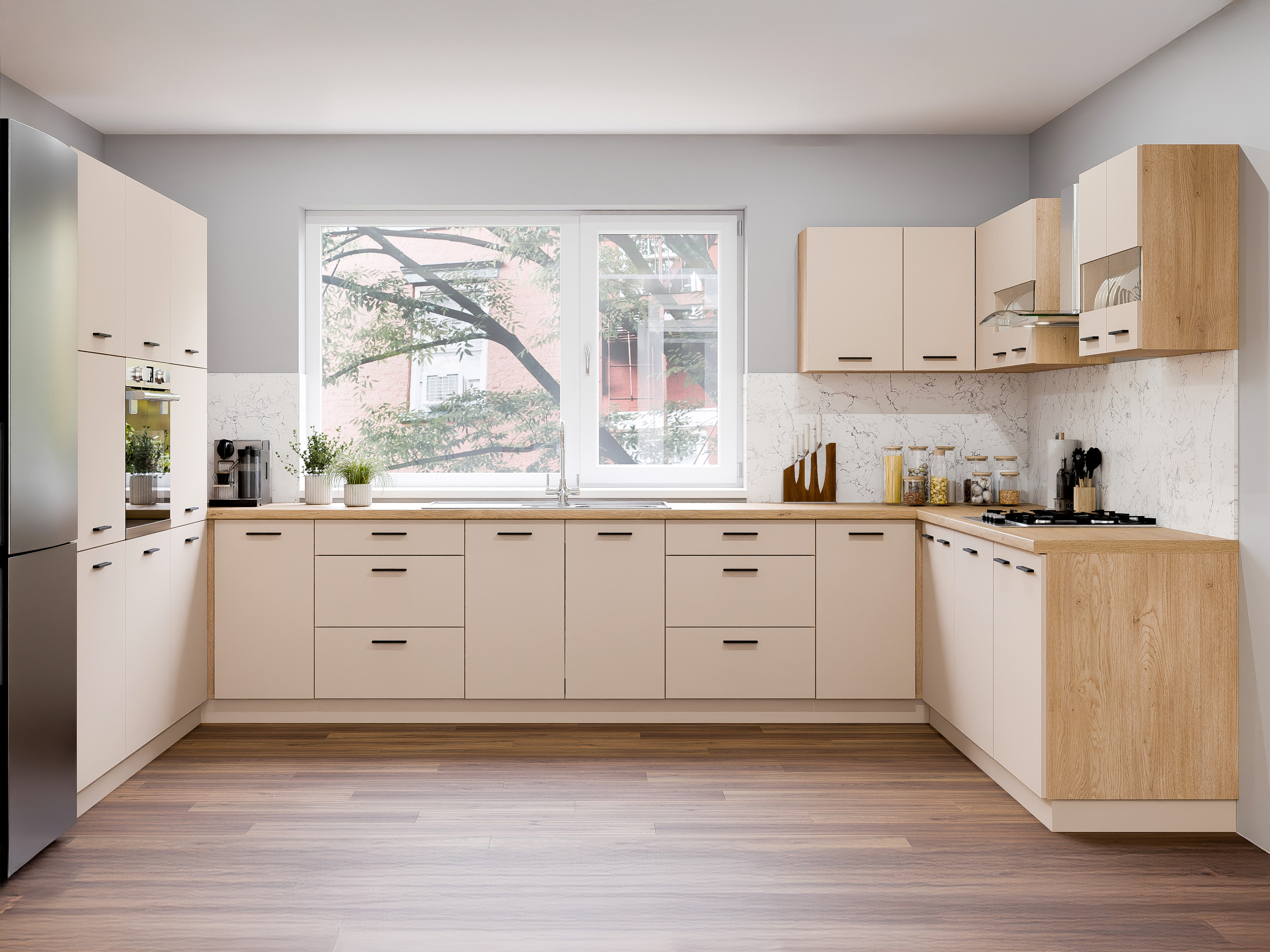 Modular cabinet with doors Ati Cashmere 121