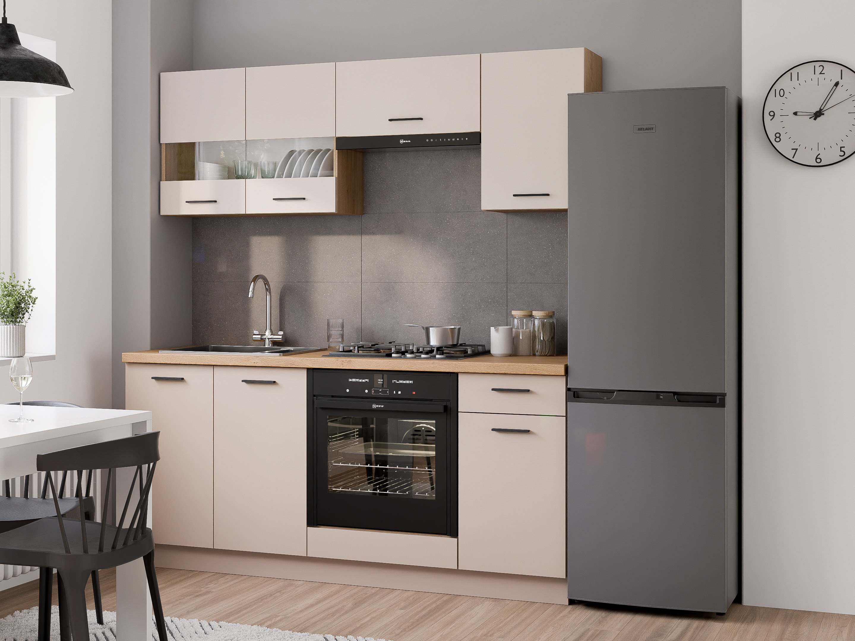 Modular cabinet with drawer and doors Ati Cashmere 114