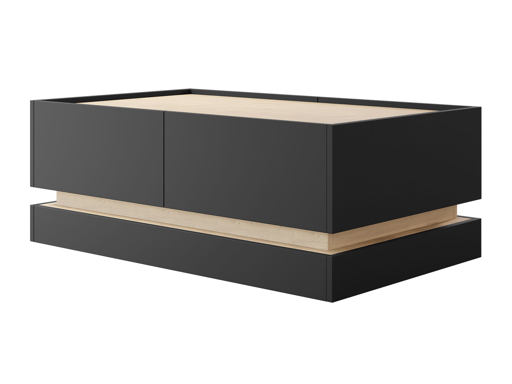 Coffee table Comfivo Tilia (Black + Oak)